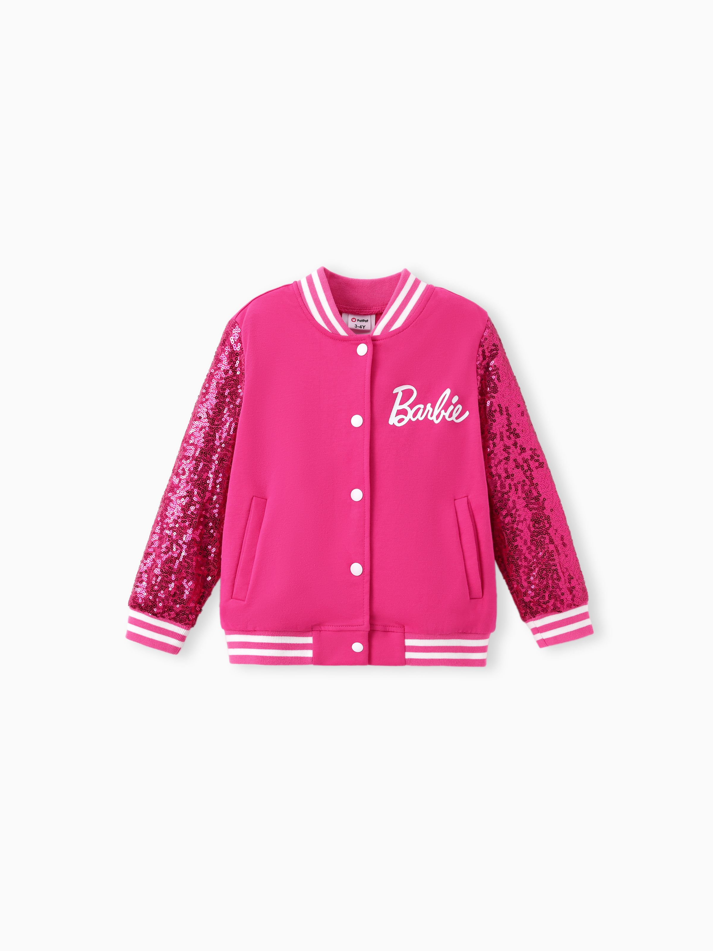 

Barbie Toddler/Kid Girl Sequin-sleeve Bomber Jacket