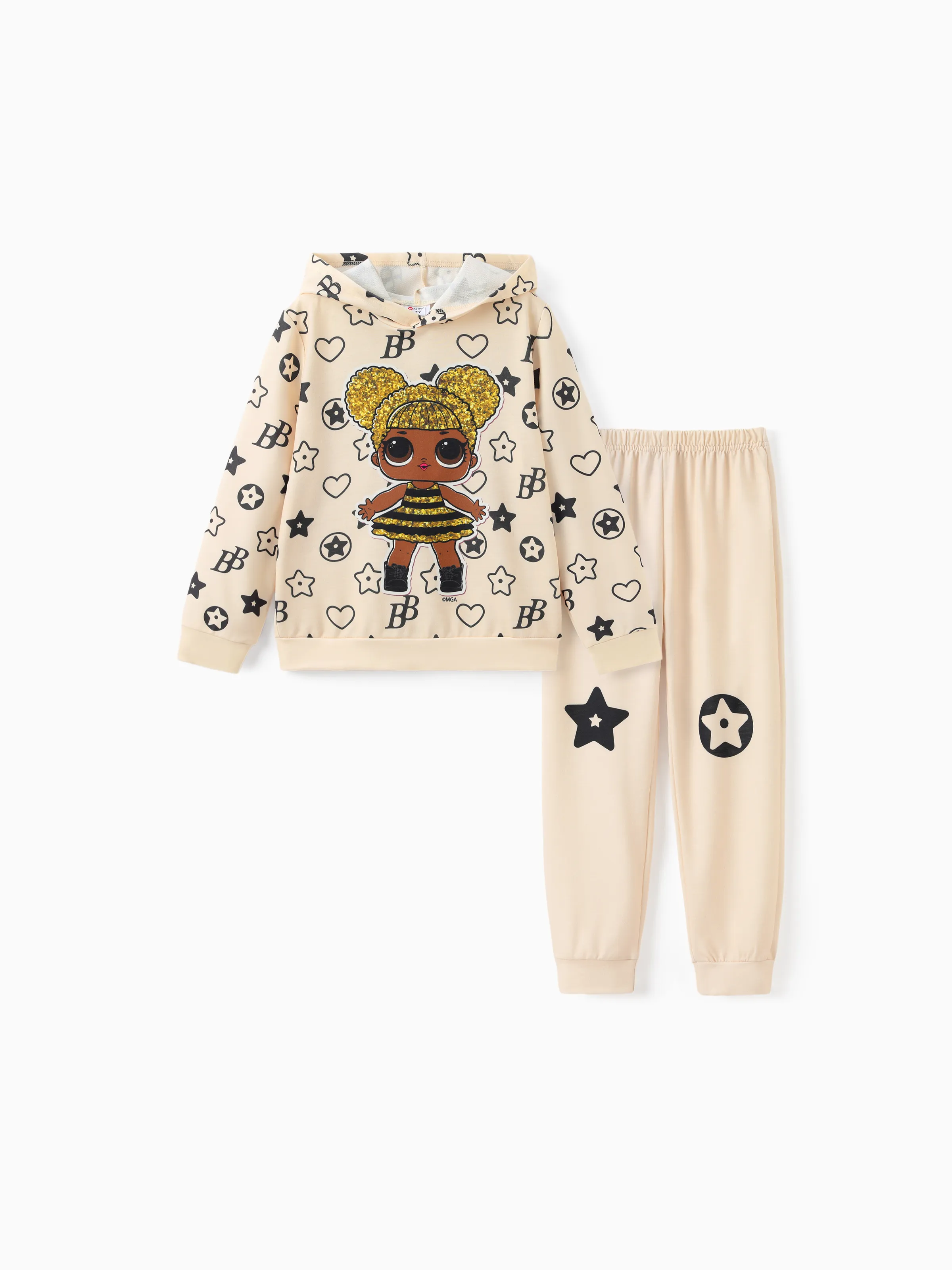 

L.O.L. SURPRISE! 2pcs Kid Girl Character Stars Print Hoodie Sweatshirt and Pants Set