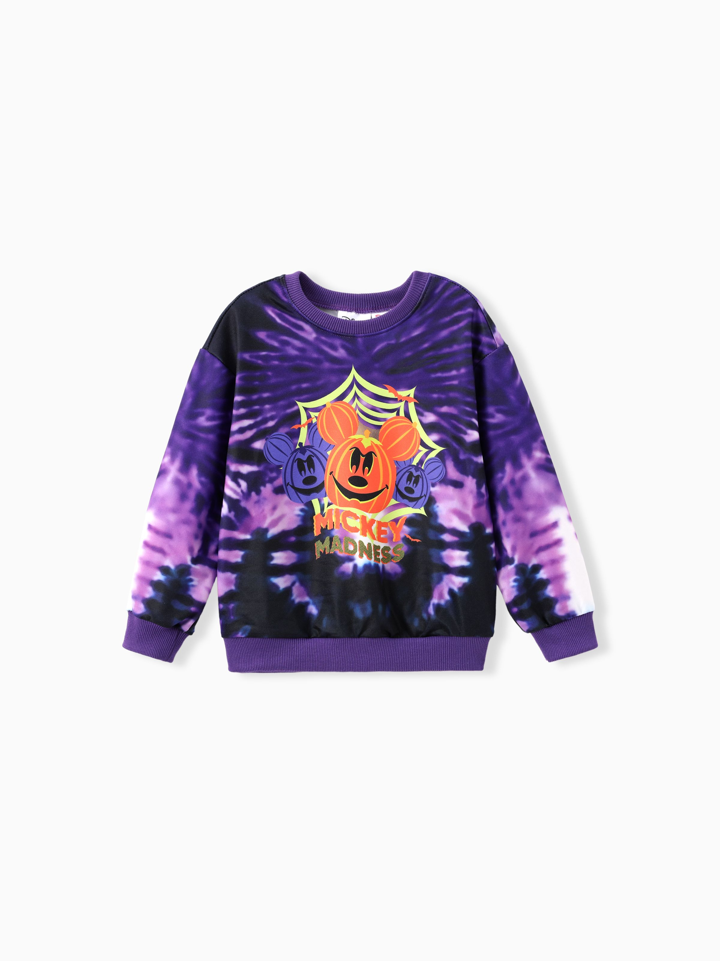 

Disney Mickey and Friends Family Matching Halloween Tye-die Spider Pumpkin Sweatshirt