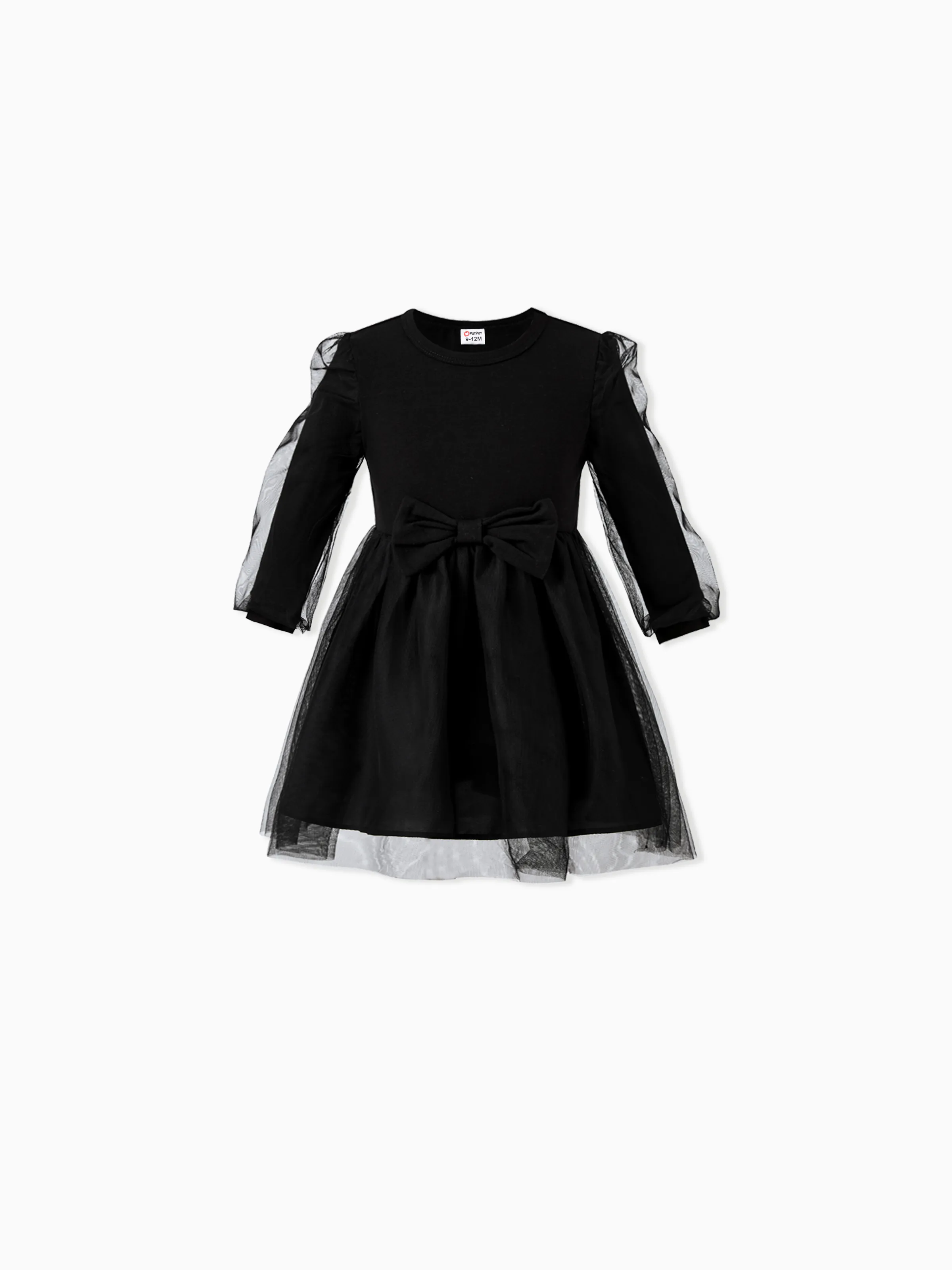 

Family Matching Sets Black Plaid Shirt or Elegant Off-Shoulder Cross Front Tulle Mesh Dress