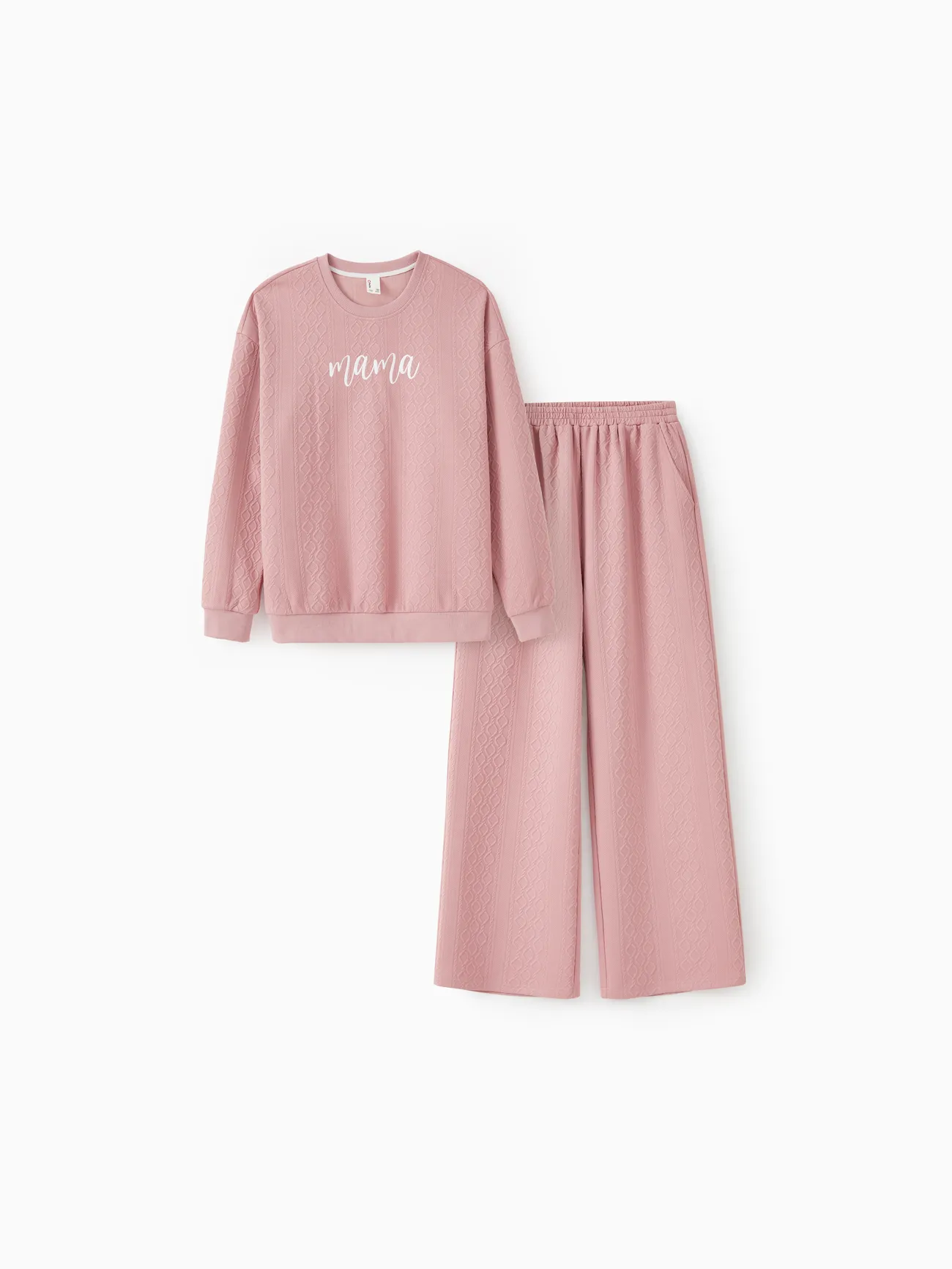 

Pink Co-ord Sets Mommy and Me Outfits Jacquard Material (Pockets)