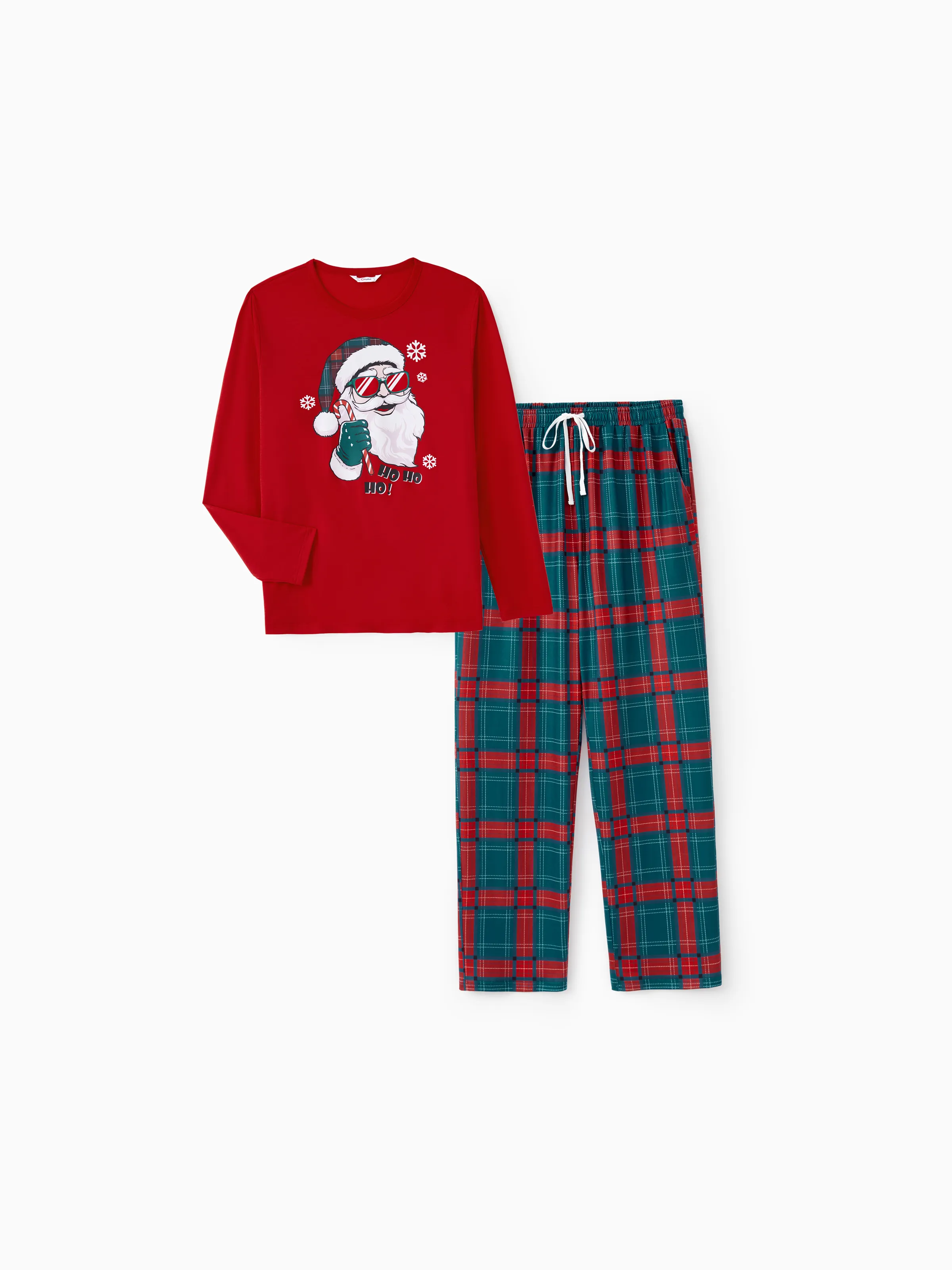 

Christmas Pajamas Family Matching Cool Santa Claus Graphic Long Sleeves Pajamas Sets