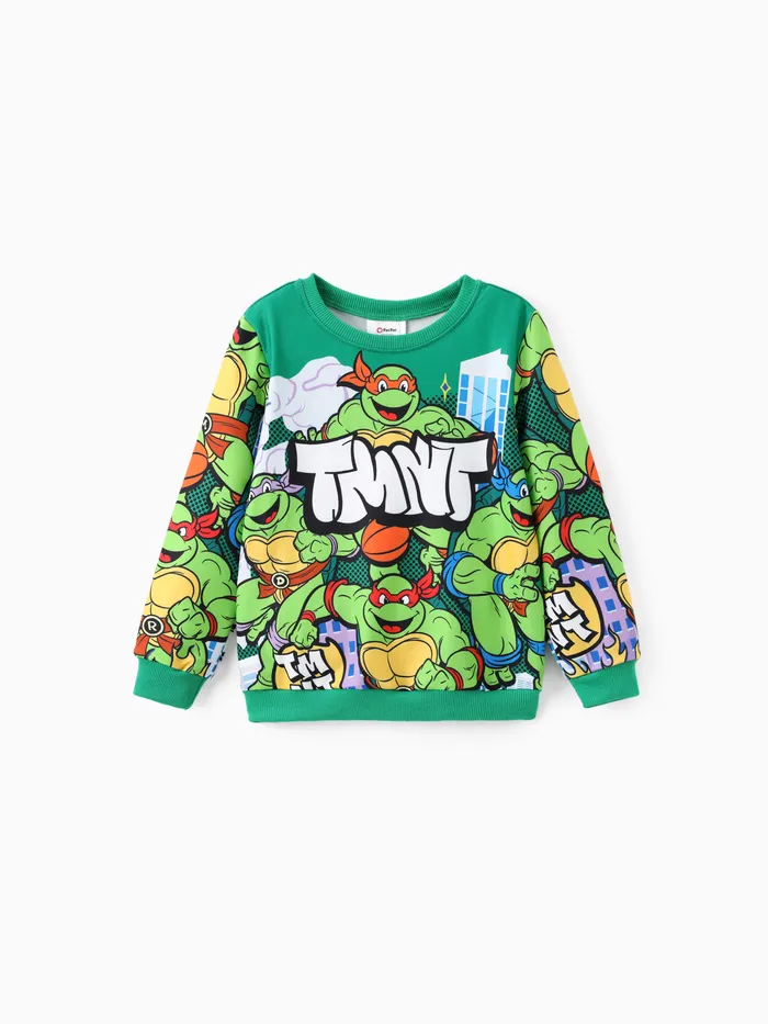 Teenage Mutant Ninja Turtle KID/Toddler Boys 1pc TMNT Character Print Sweat-shirt à manches longues  