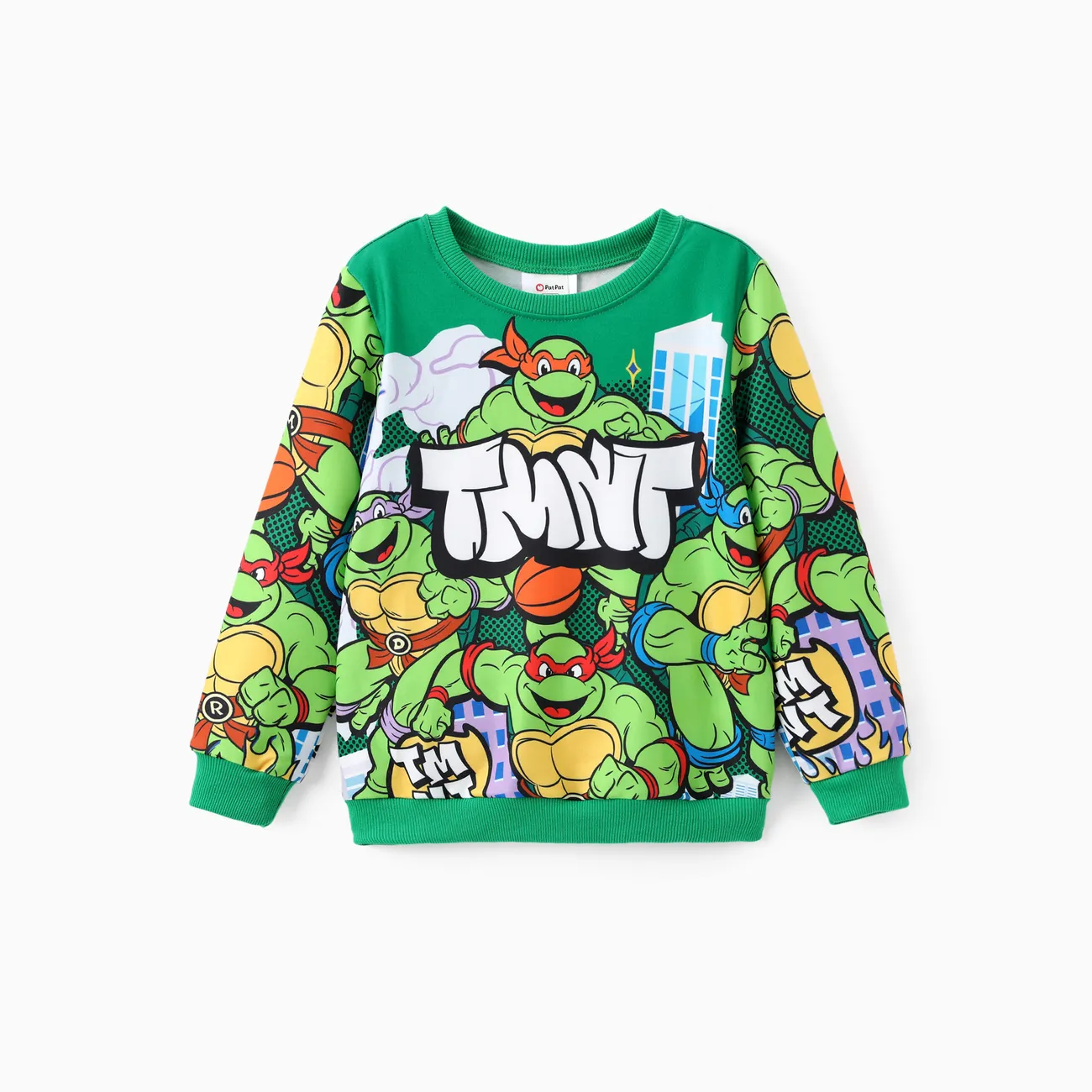 Teenage Mutant Ninja Turtle KID/Toddler Boys 1pc TMNT Character Print Long-sleeve Sweatshirt