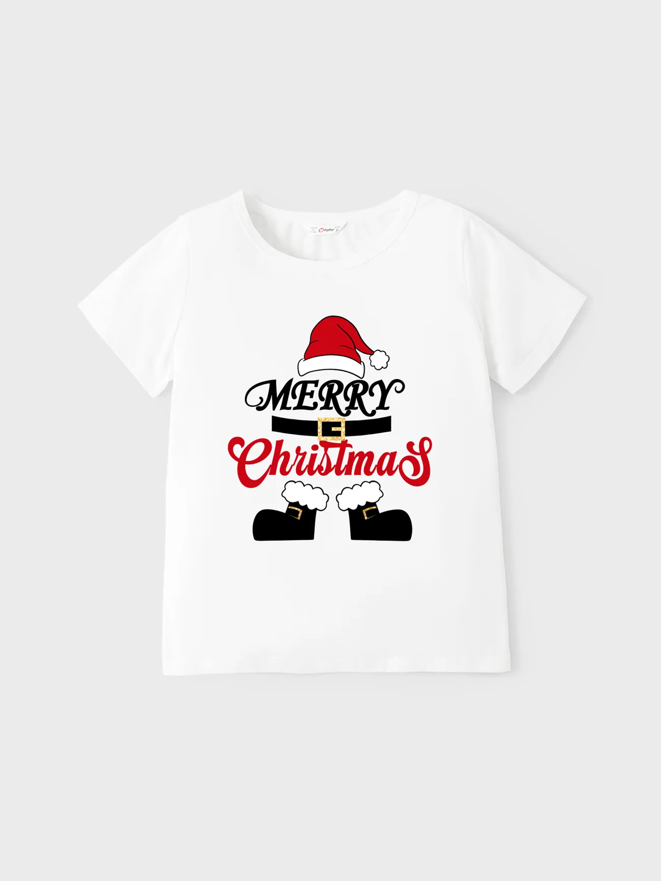 

Christmas Family Matching Short Sleeves Merry Christmas Santa Claus Design Tops