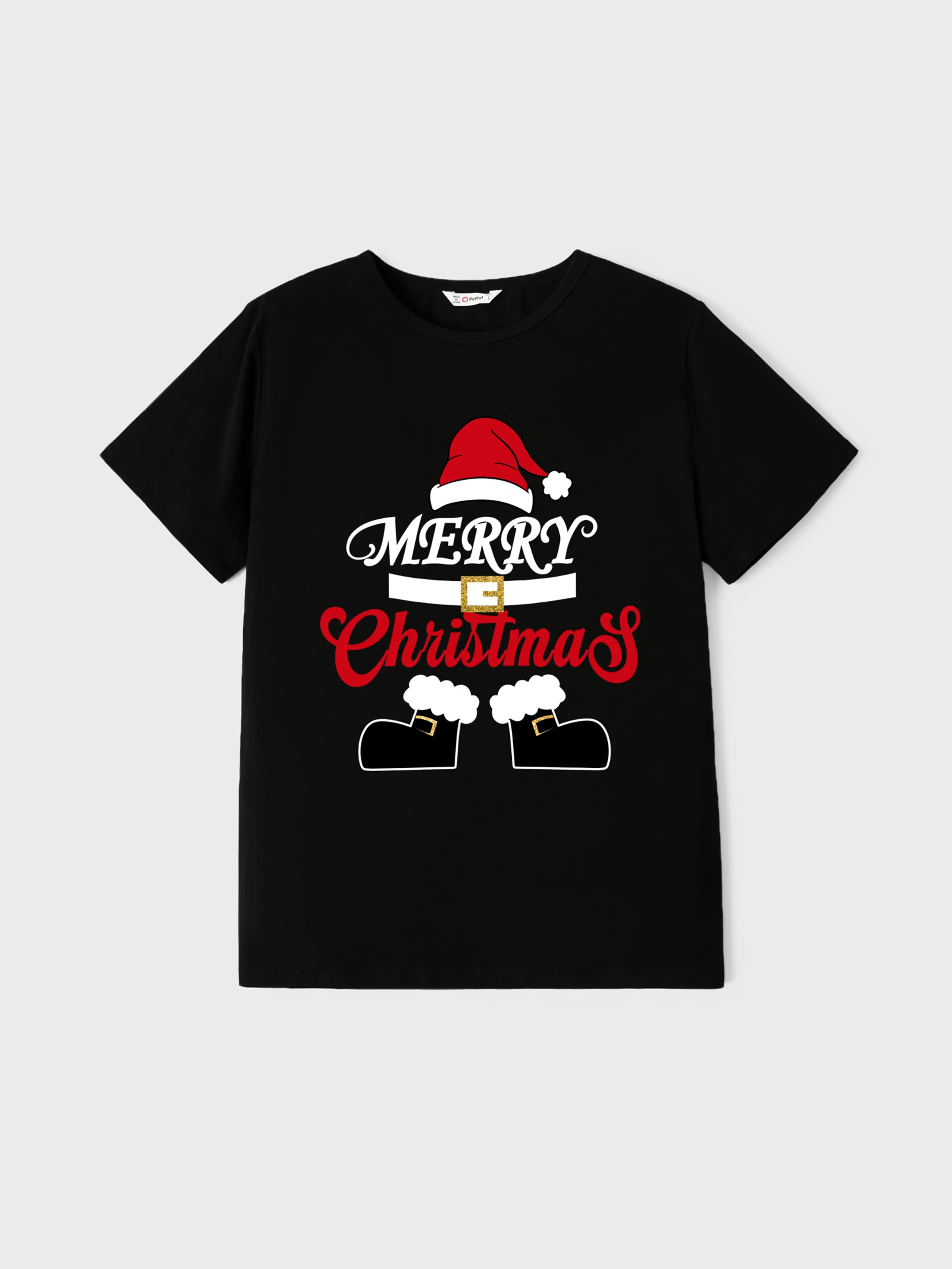 

Christmas Family Matching Short Sleeves Merry Christmas Santa Claus Design Tops