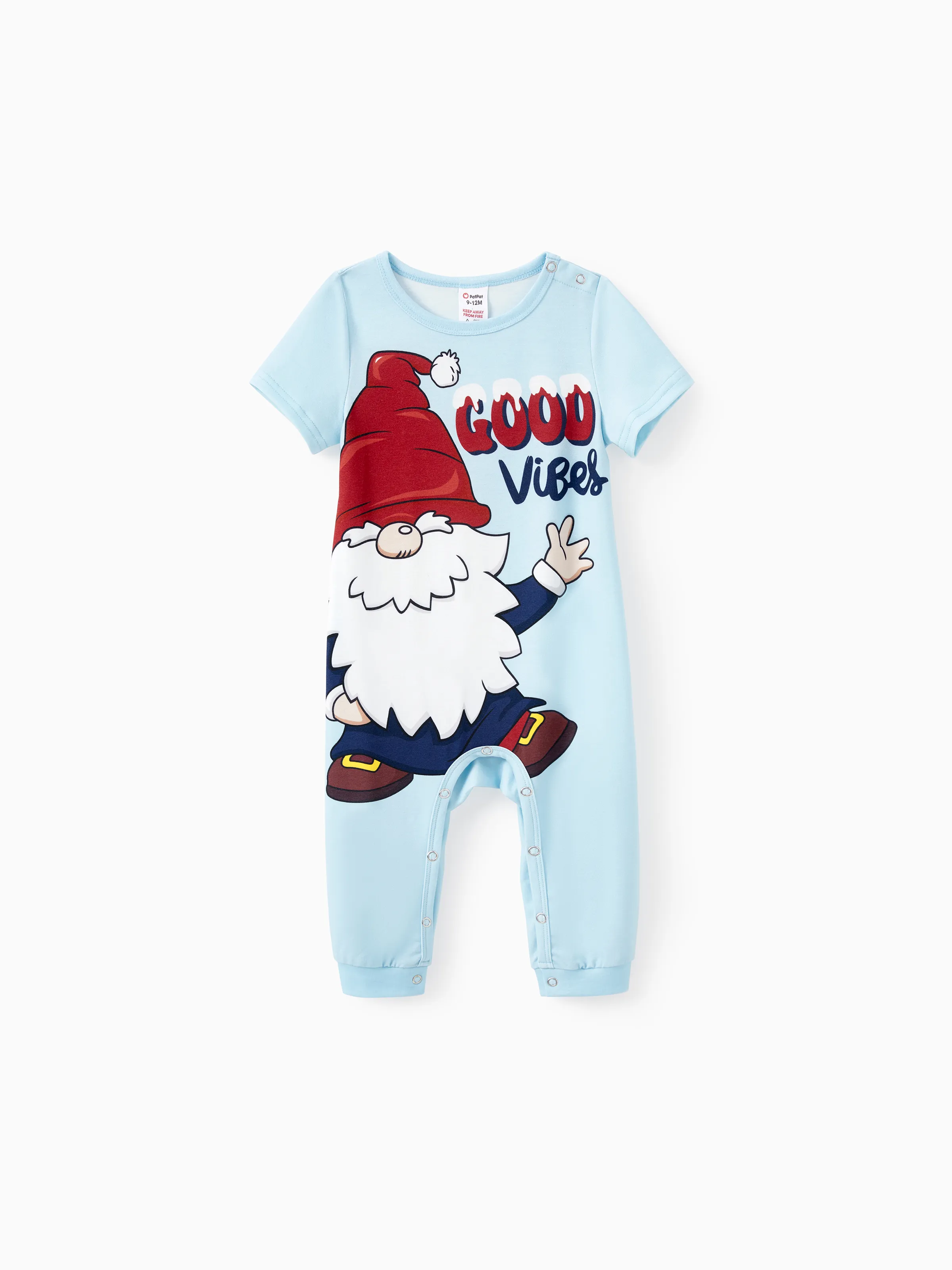 

Christmas Pajamas Family Good Vibes Gnome Short Sleeves Pajamas Sets