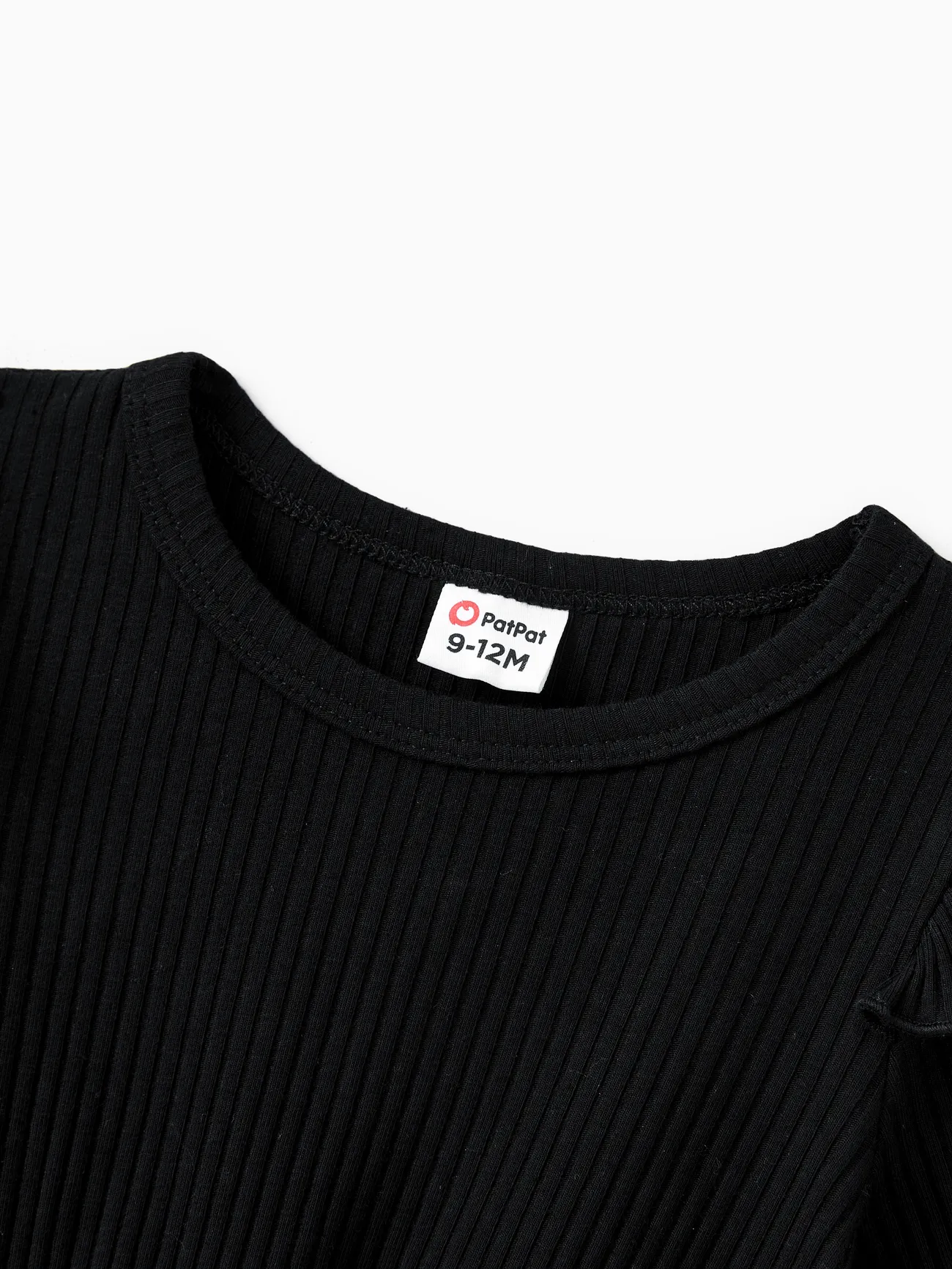 Baby Girl - Family Matching Sets Black Plaid Shirt or Elegant Ribbed Top Flowy Tulle Mesh Dress - Black - image 14