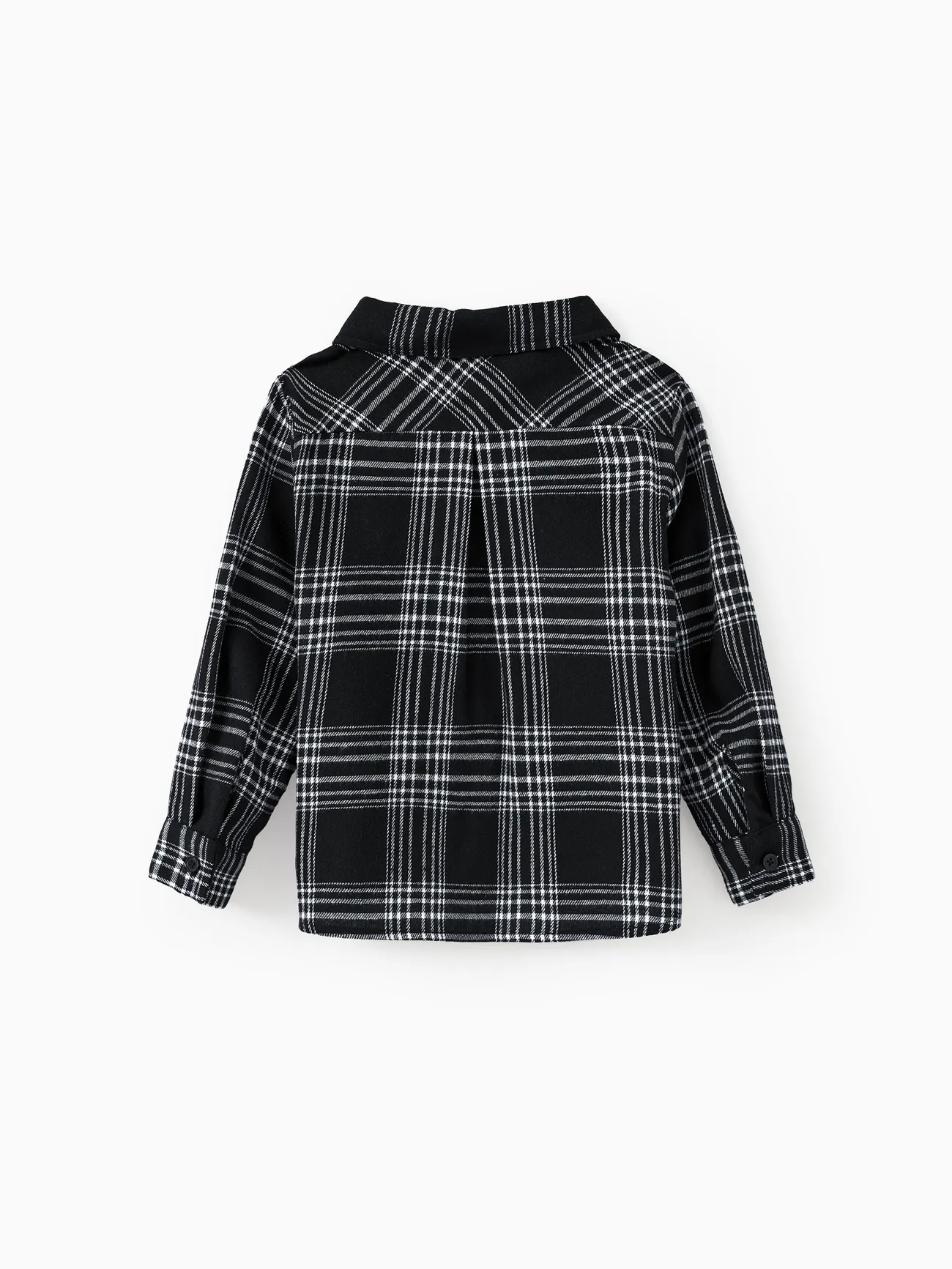 Boy - Family Matching Sets Black Plaid Shirt or Elegant Ribbed Top Flowy Tulle Mesh Dress - Black - image 18