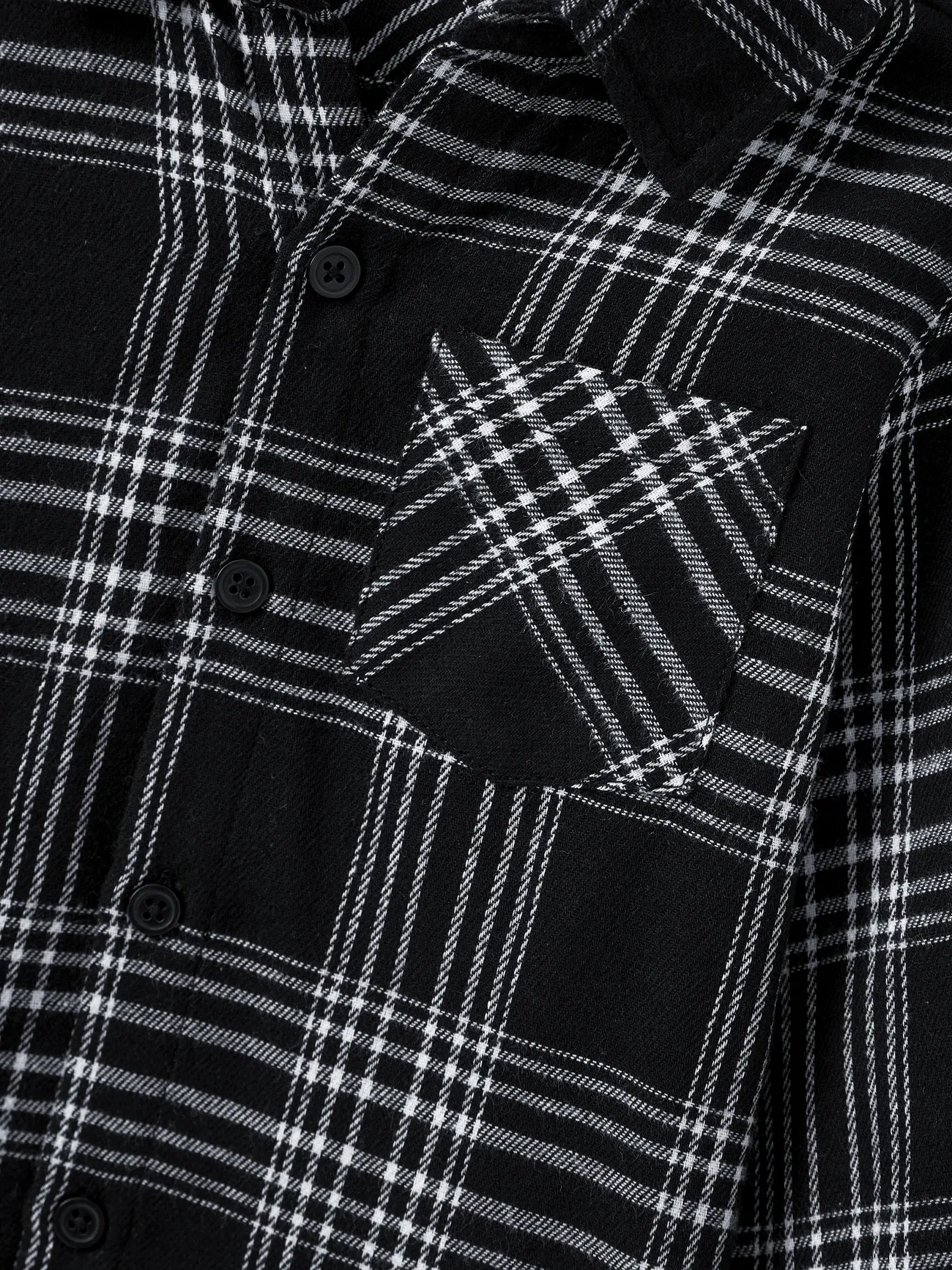 Boy - Family Matching Sets Black Plaid Shirt or Elegant Ribbed Top Flowy Tulle Mesh Dress - Black - image 20