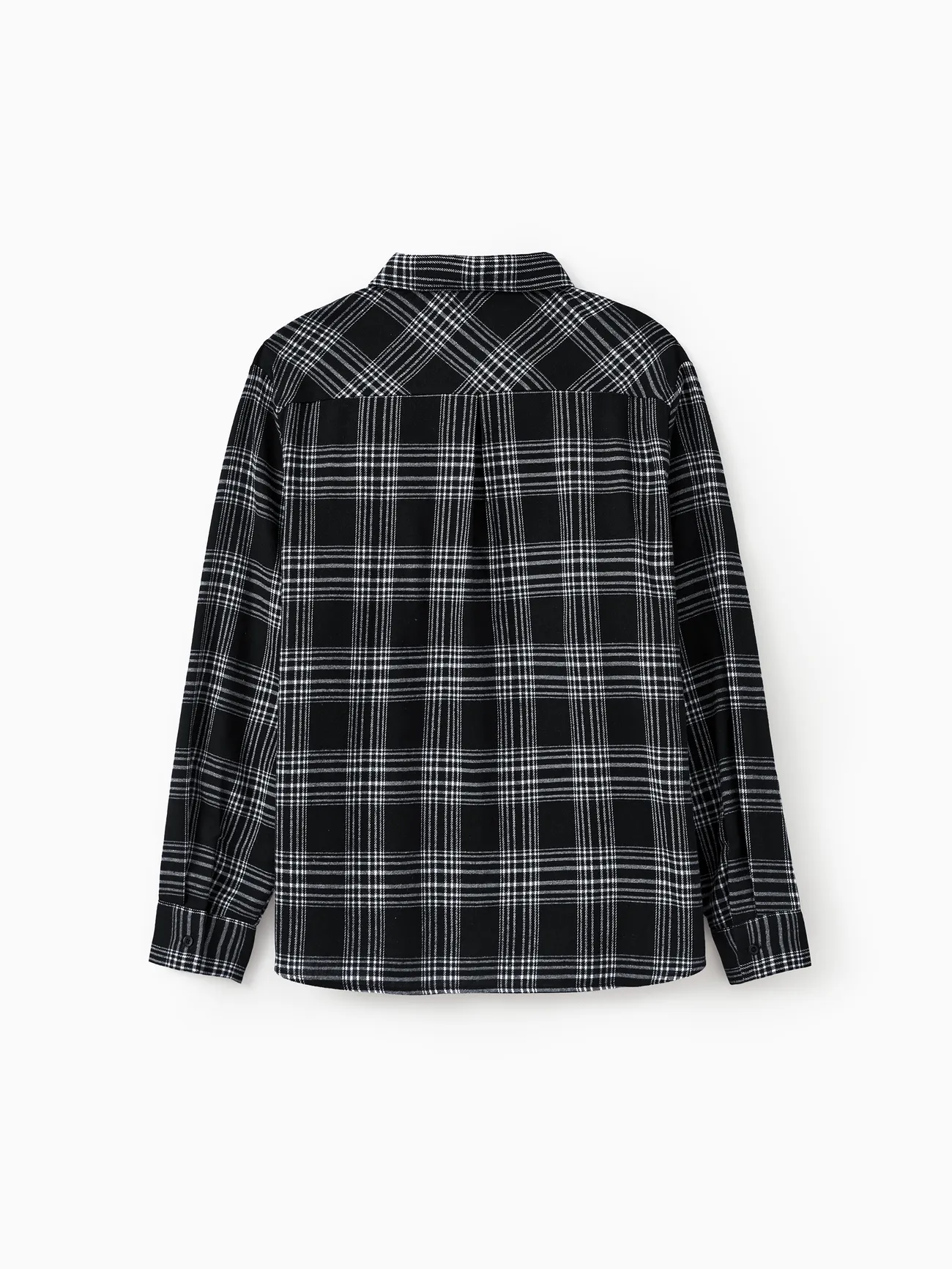 Men - Family Matching Sets Black Plaid Shirt or Elegant Ribbed Top Flowy Tulle Mesh Dress - Black - image 23