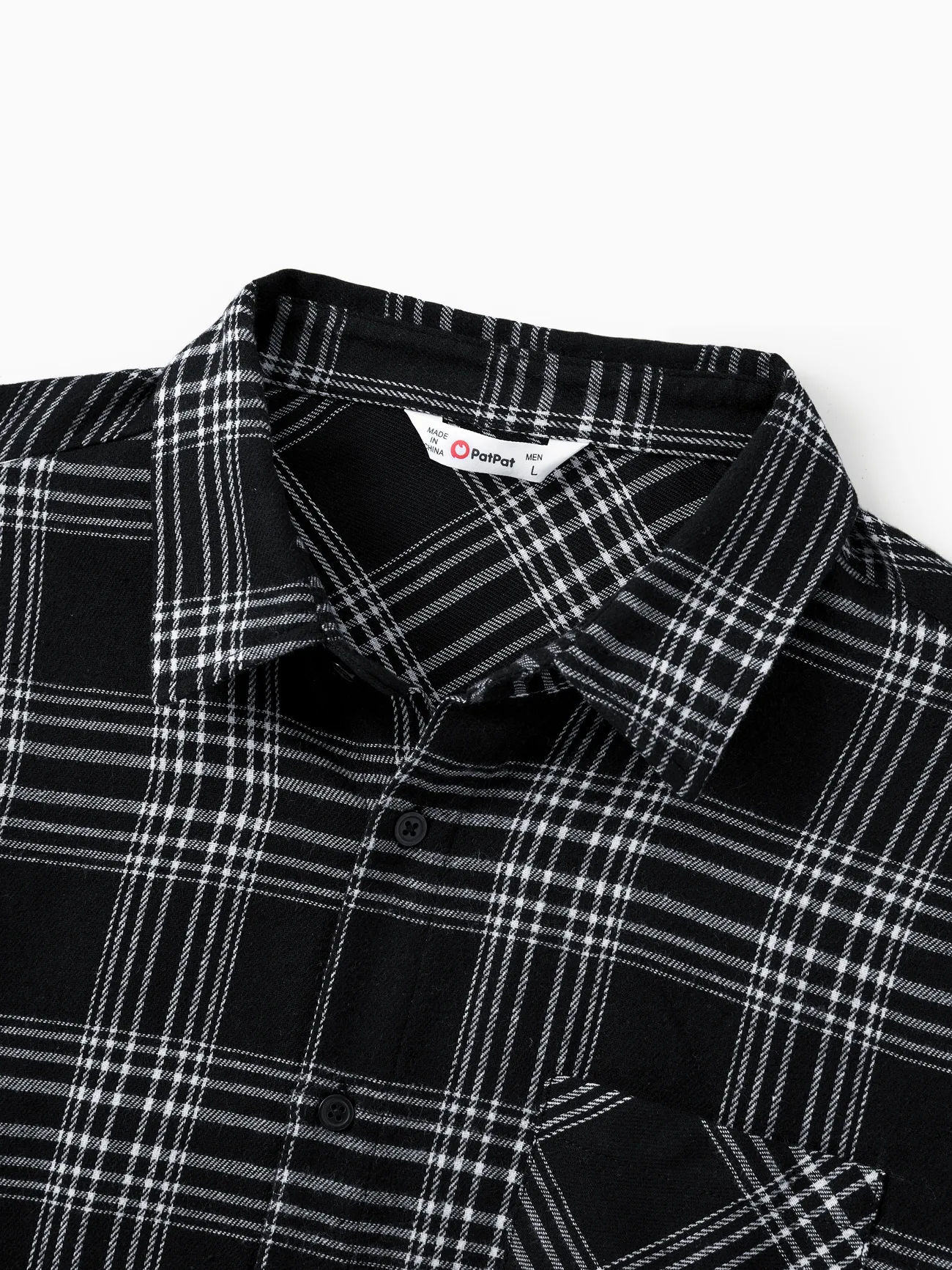 Men - Family Matching Sets Black Plaid Shirt or Elegant Ribbed Top Flowy Tulle Mesh Dress - Black - image 24
