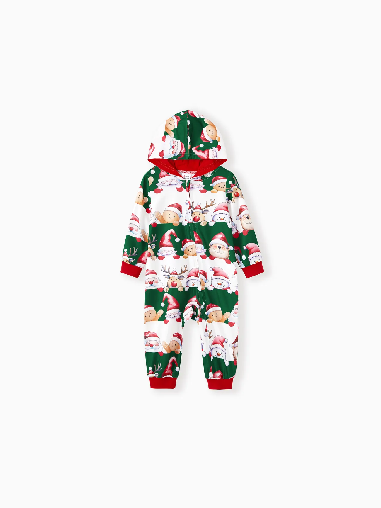 

Christmas Family Matching Pajamas Sets Gingerbread Man and Santa Gnome Pattern Onesies Pajamas