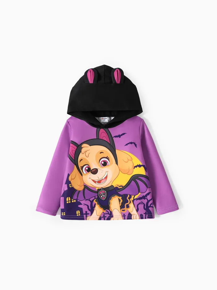 Sudadera con Capucha de Halloween para Niña Pequeña - Top de Poliéster Spandex