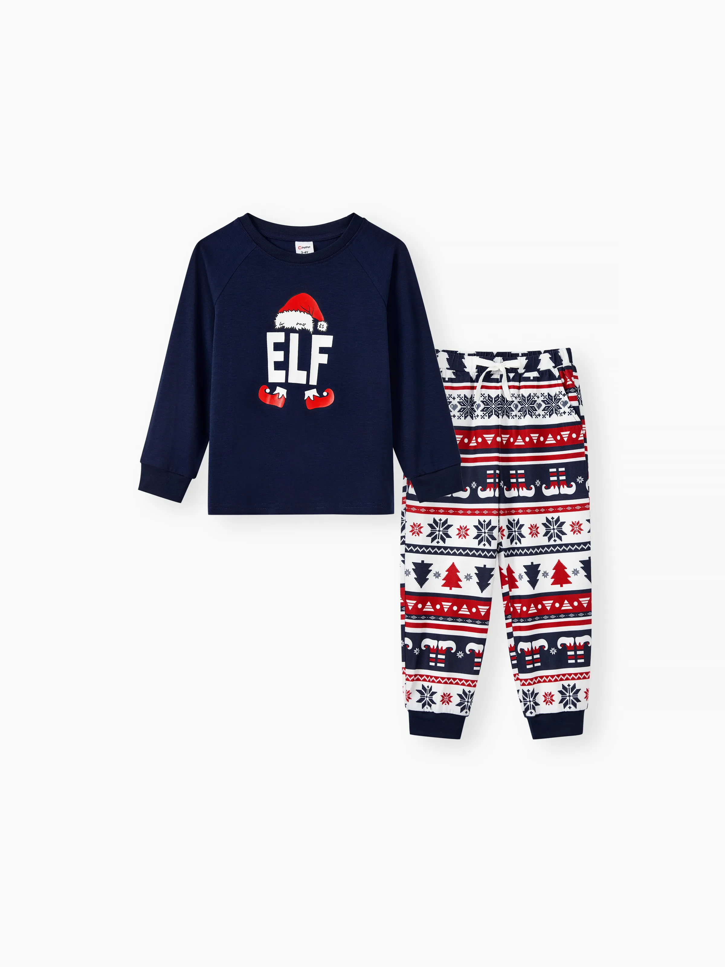 

Christmas Family Matching ELF Design Pajamas Sets with Pockets and Drawstring