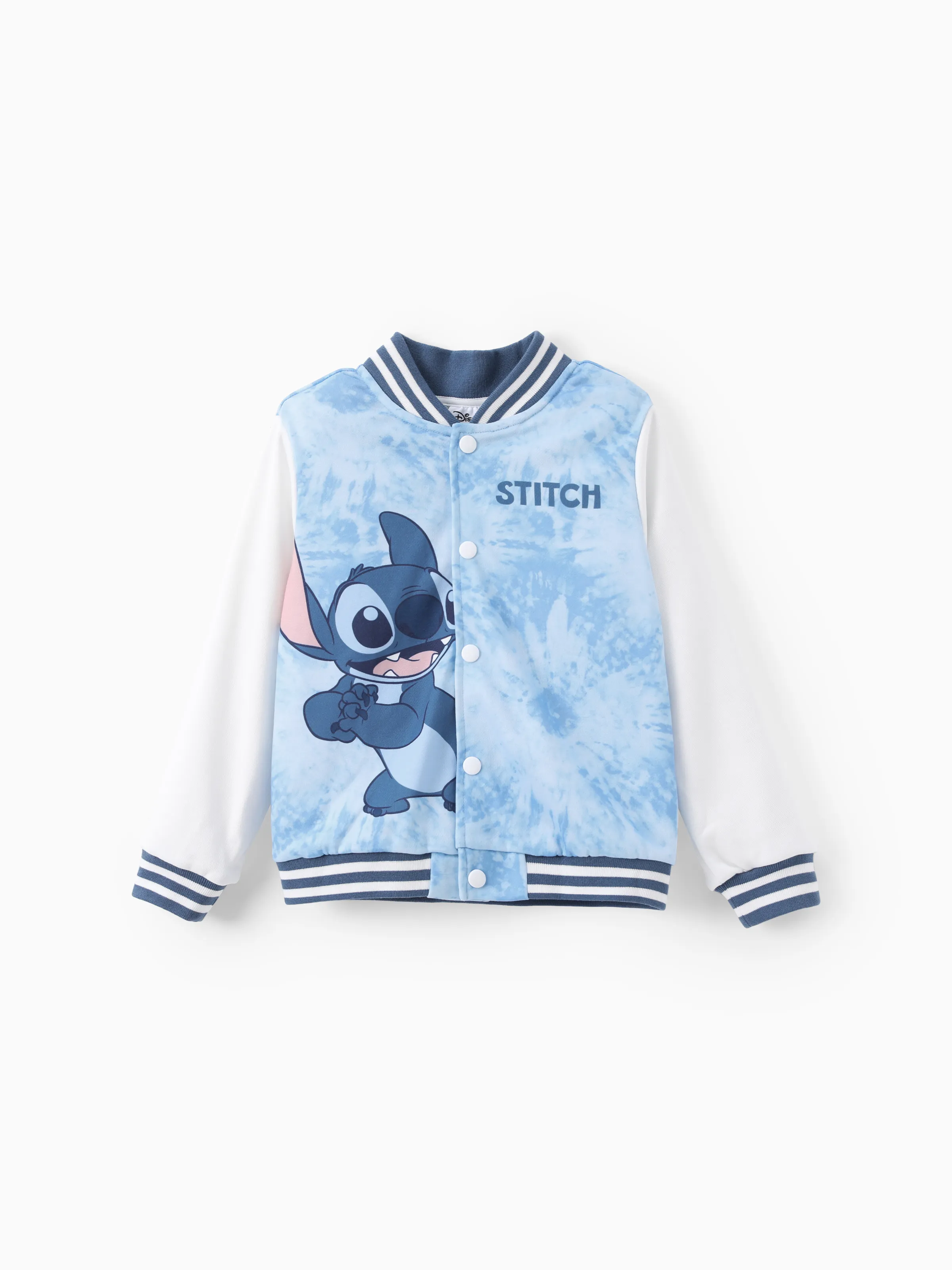 

Disney Stitch Kid Boy/Girl 1pc Tye-die Print Bomber Jacket