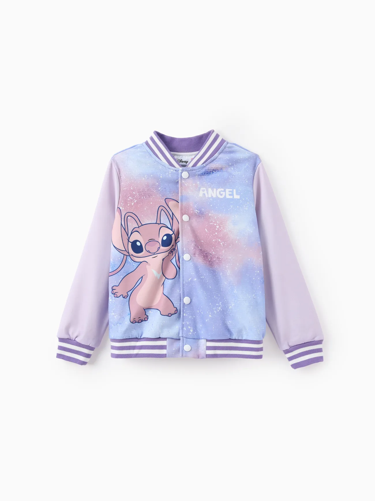 

Disney Stitch Kid Boy/Girl 1pc Tye-die Print Bomber Jacket