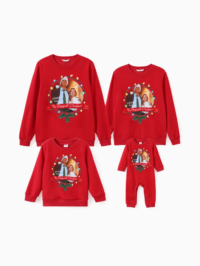 Christmas Vacation  Family Matching Character Print Long-sleeve Top 