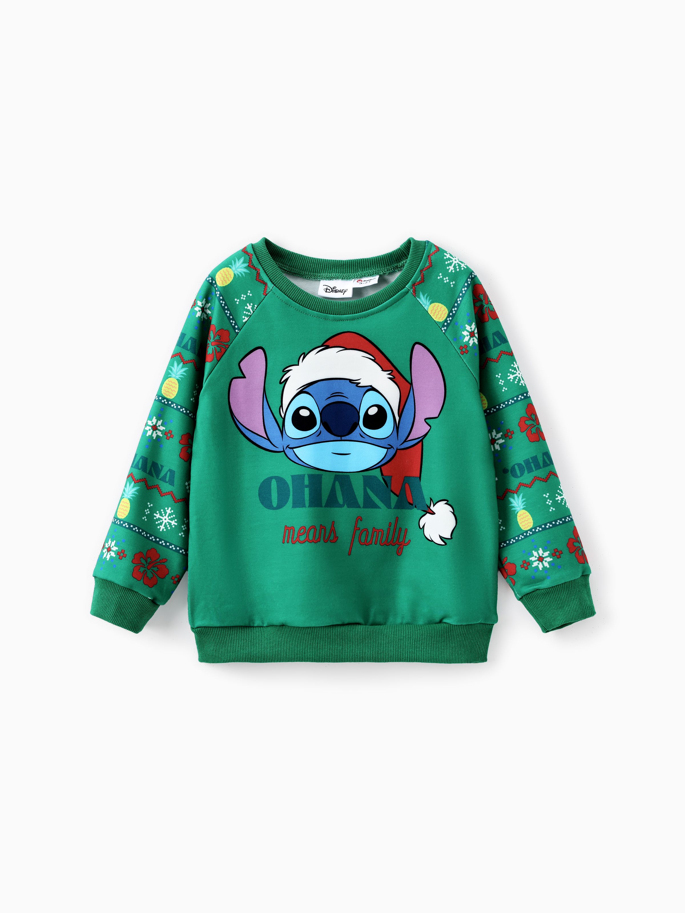 

Disney Stitch Family Matching Christmas Stitch With Santa Hat Long-sleeve Sweatshirt