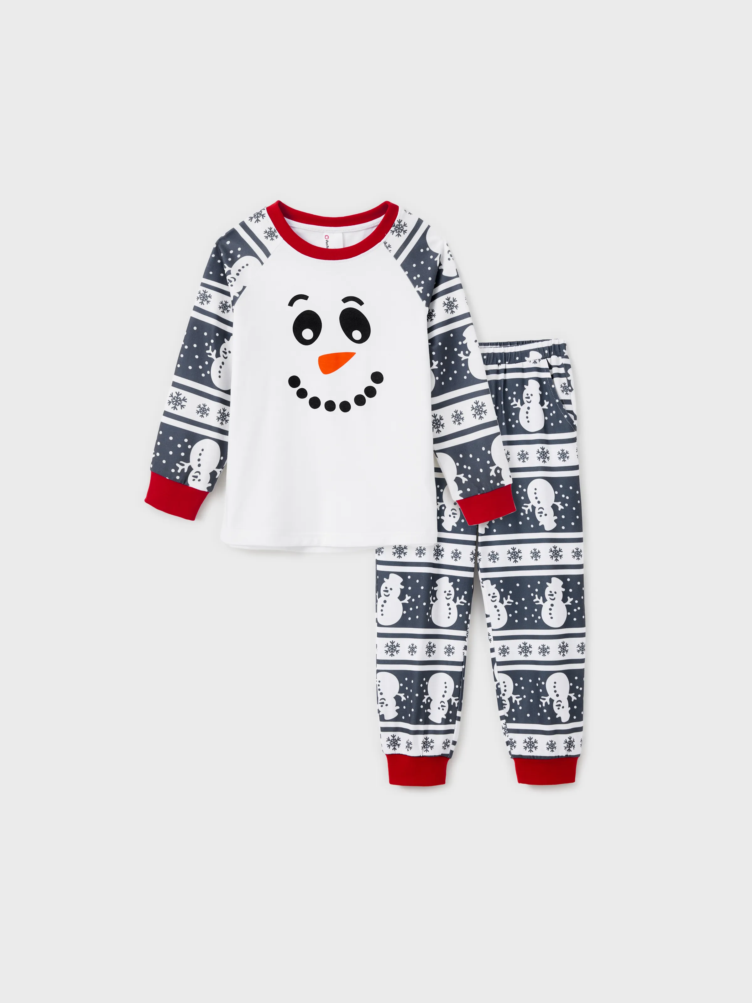 

Matching Christmas Pajamas Family Snowman Pattern Long Sleeves PJs Sets