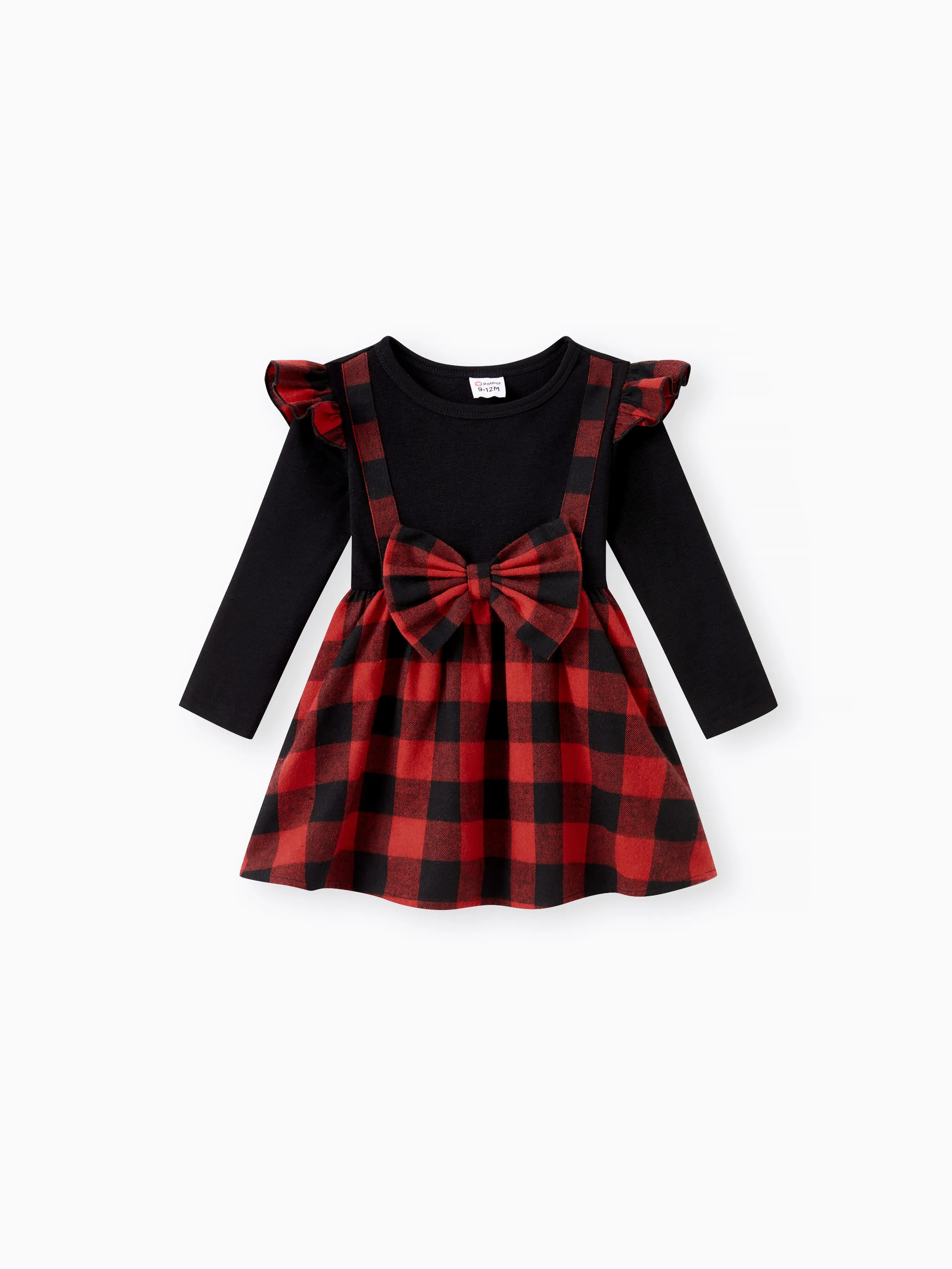 

Matching Family Outfits Black and Red Plaid Co-ord Sets Hi-Low Flowy Hemline