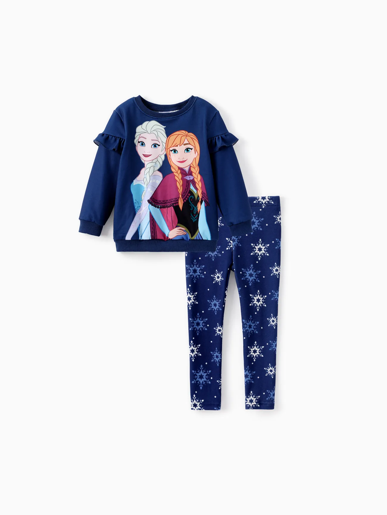 

Disney Frozen Toddler Girls Elsa 2pcs Floral Flutter-sleeve Sweatshirt with Leggings Set