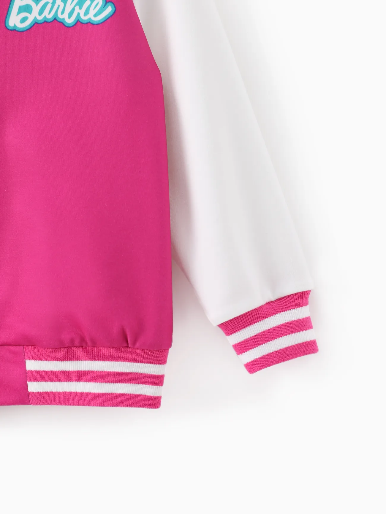 Roseo - Barbie Outfit Toddler/Kids Girls Naia™ Letter Print Colorblock Lightweight Bomber Jacket - image 4