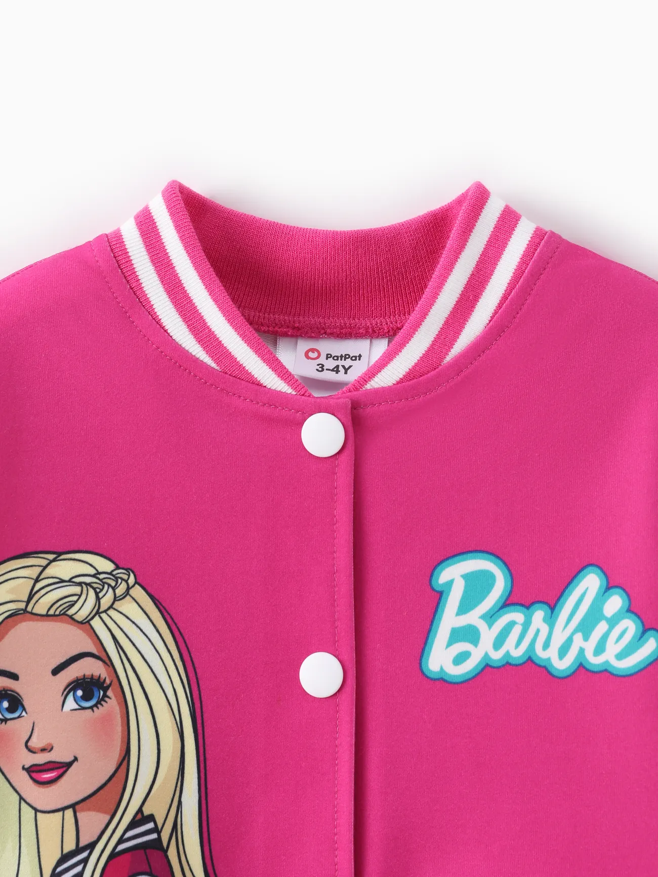 Roseo - Barbie Outfit Toddler/Kids Girls Naia™ Letter Print Colorblock Lightweight Bomber Jacket - image 3