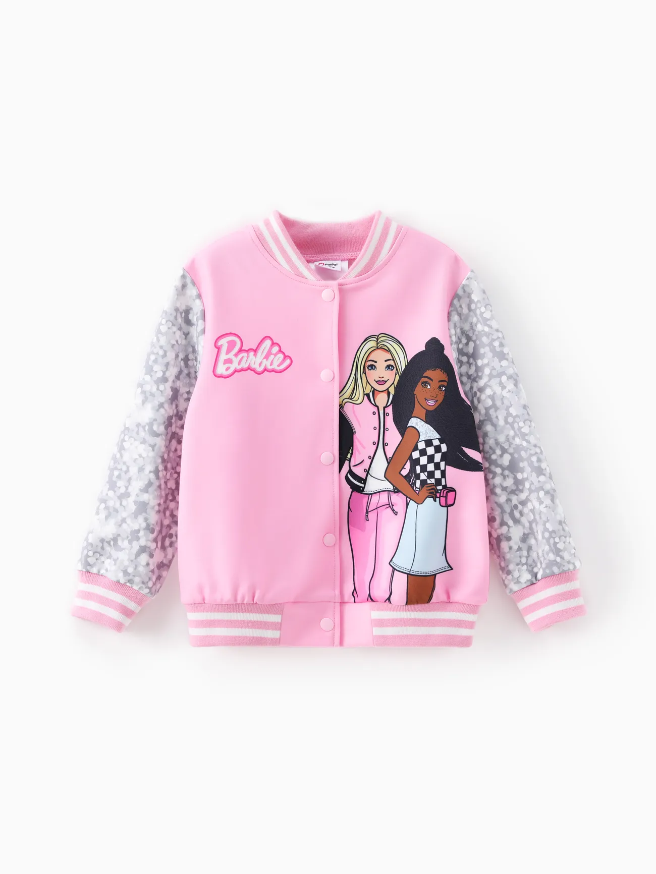 

Barbie Outfit Toddler/Kids Girls Naia™ Letter Print Colorblock Lightweight Bomber Jacket