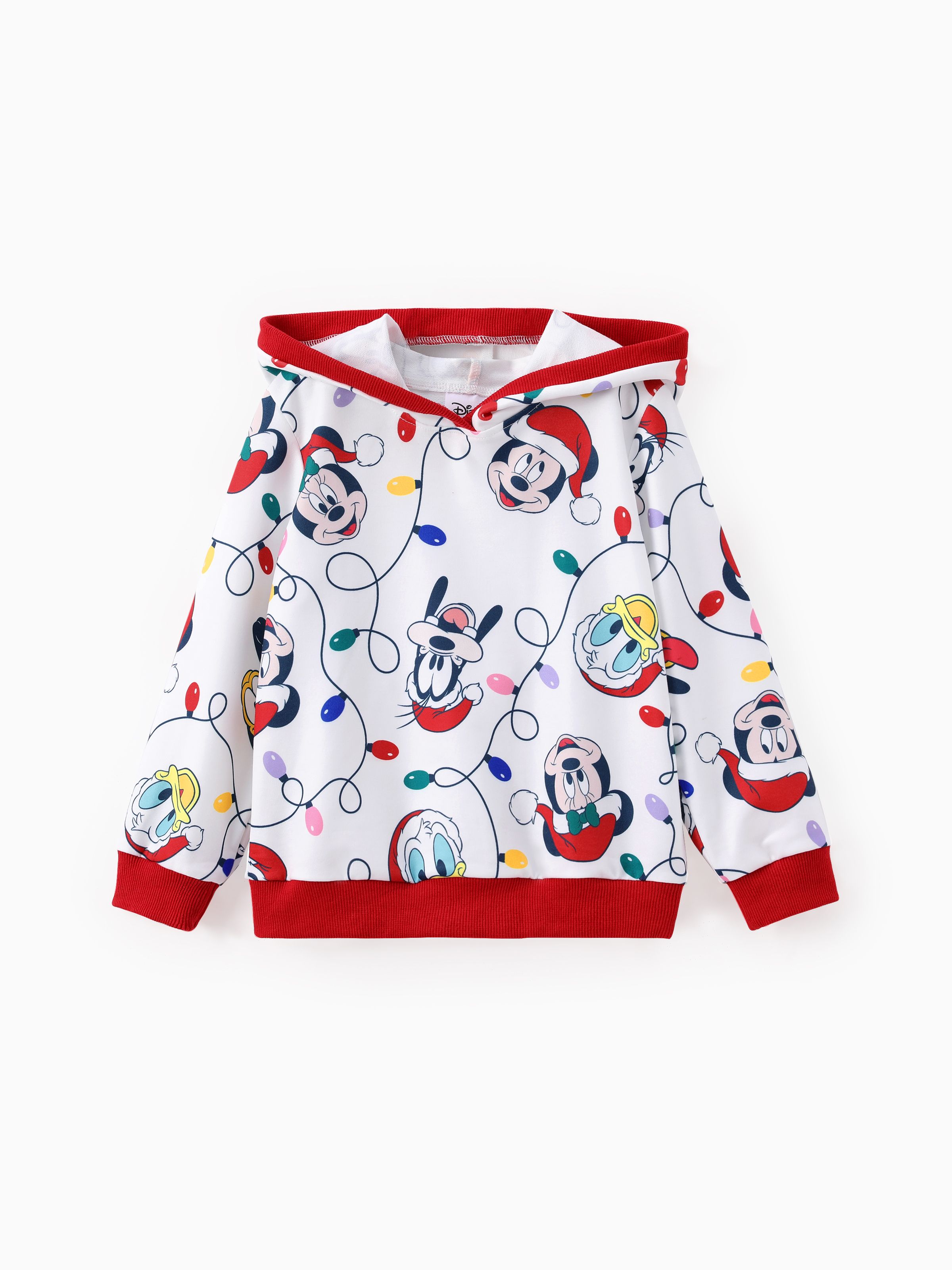 

Disney Mickey and Friends Family Matching Christmas Character Allover Hooded Long-sleeve Sweatshirt