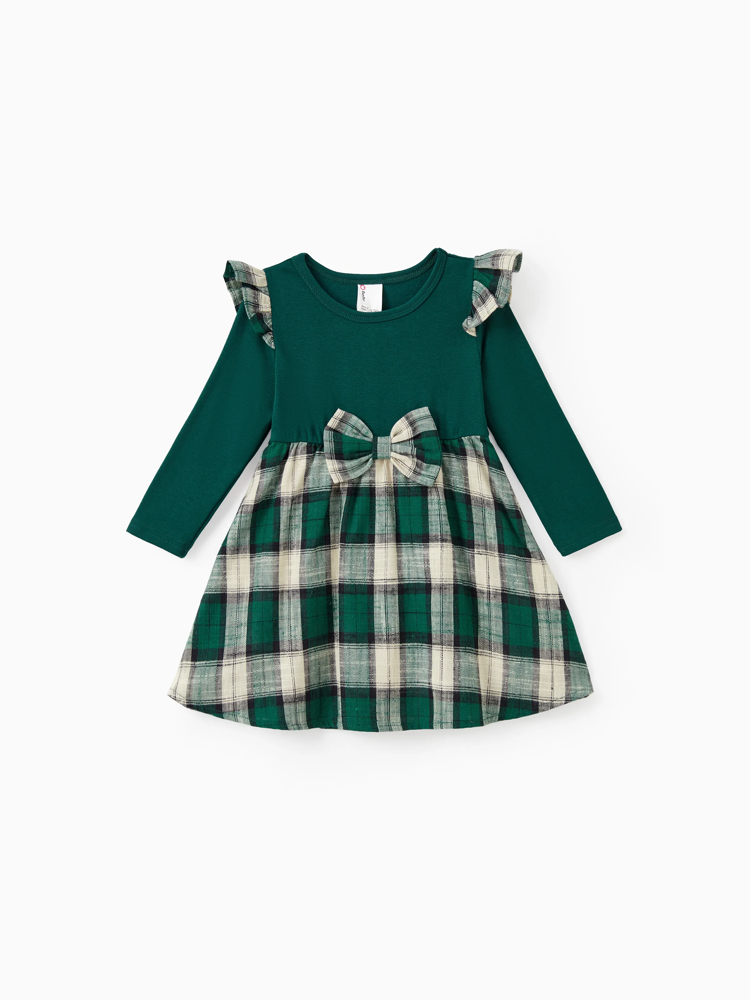 

Green Plaid Matching Family Outfits Long Sleeves Co-ord