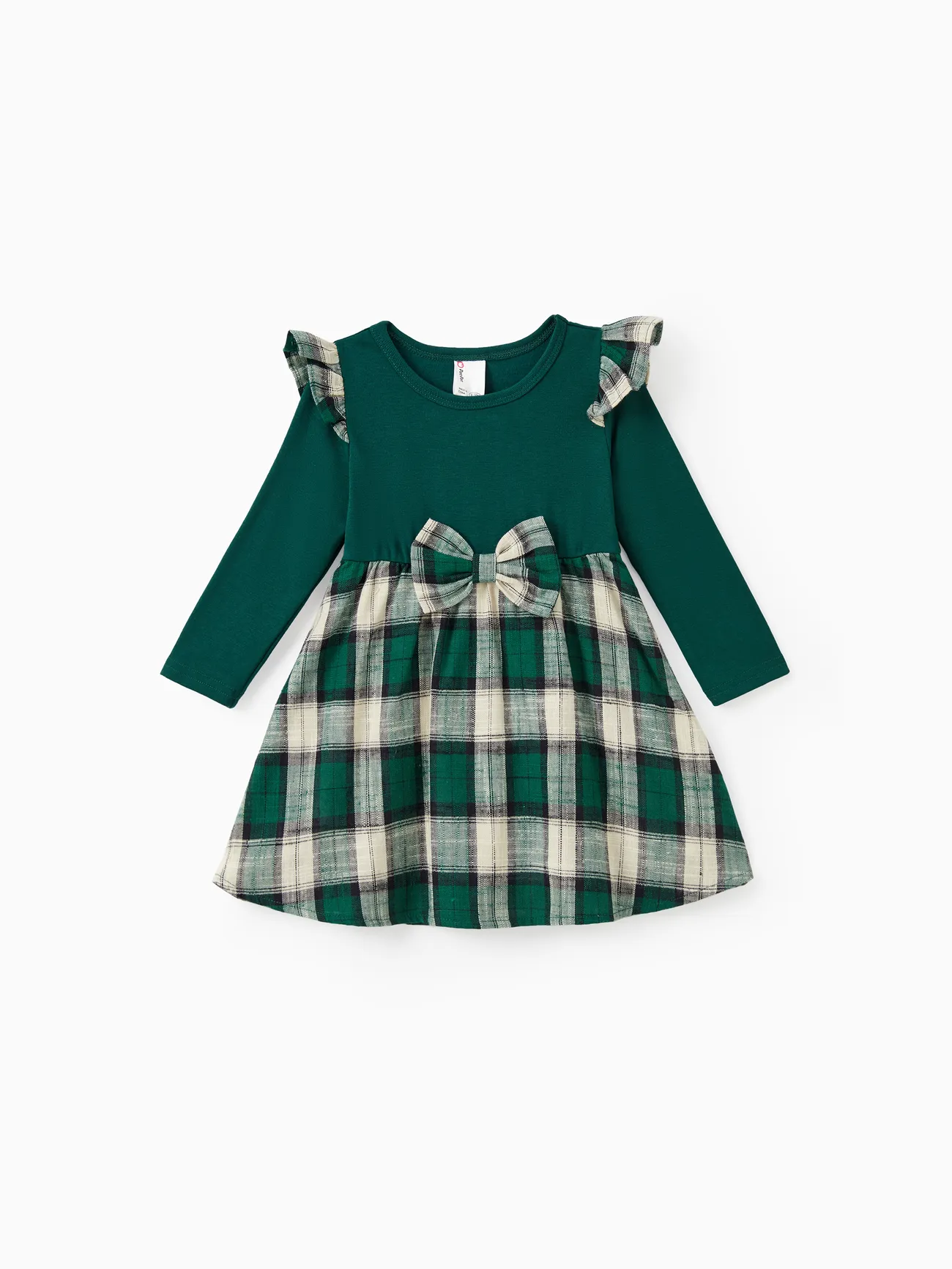 

Green Plaid Matching Family Outfits Long Sleeves Co-ord