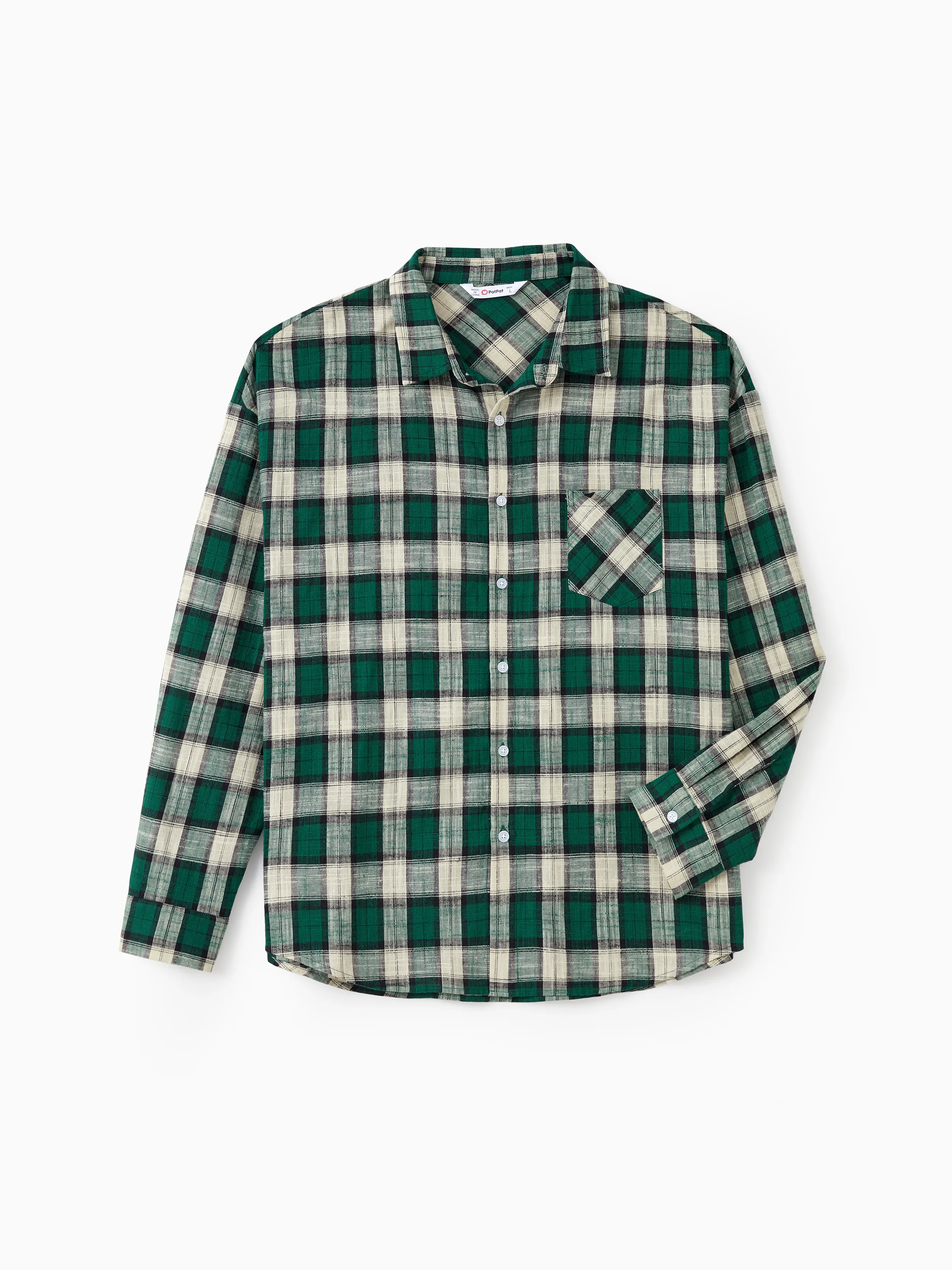 

Green Plaid Matching Family Outfits Long Sleeves Co-ord