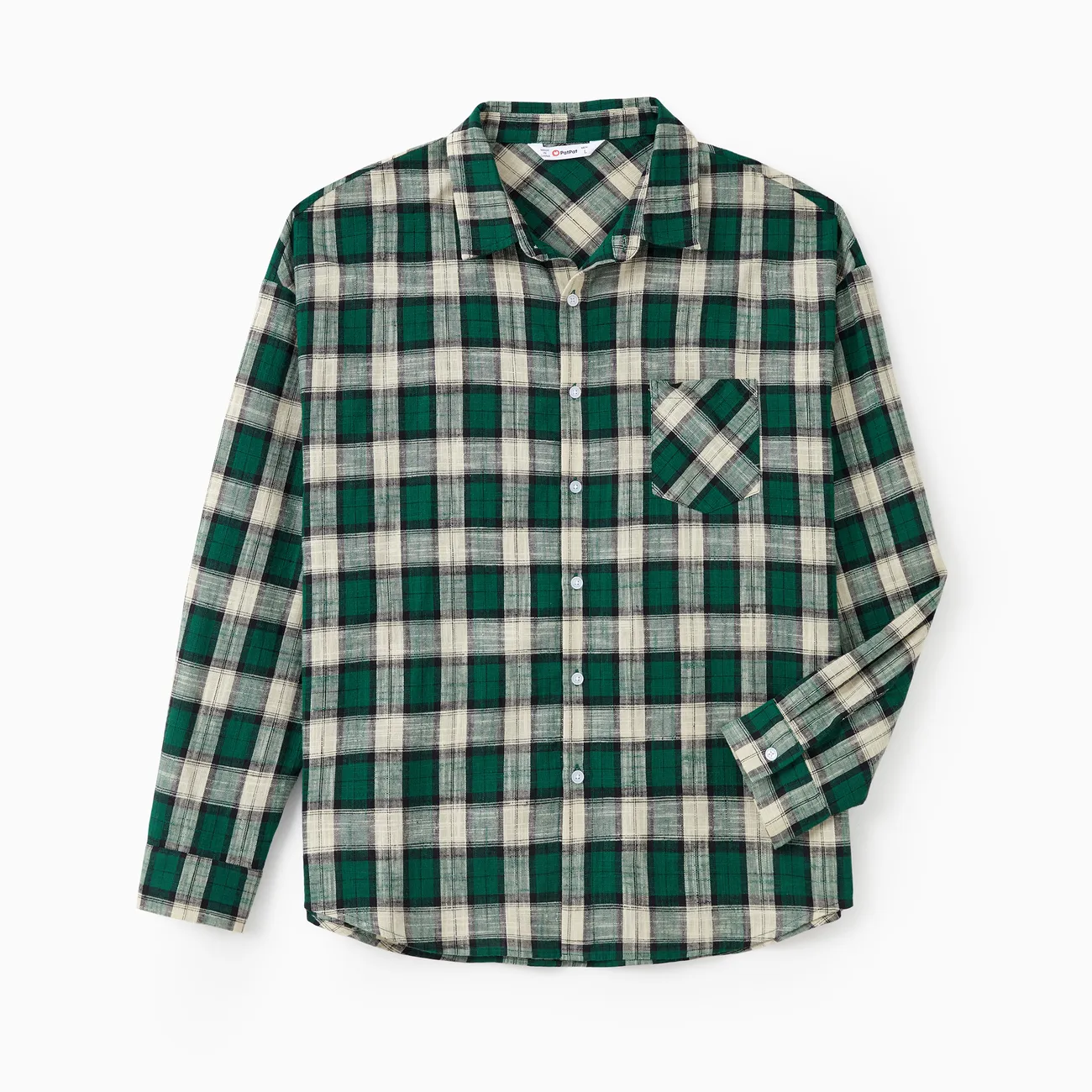 Green Plaid Matching Family Outfits Long Sleeves Co-ord Sets