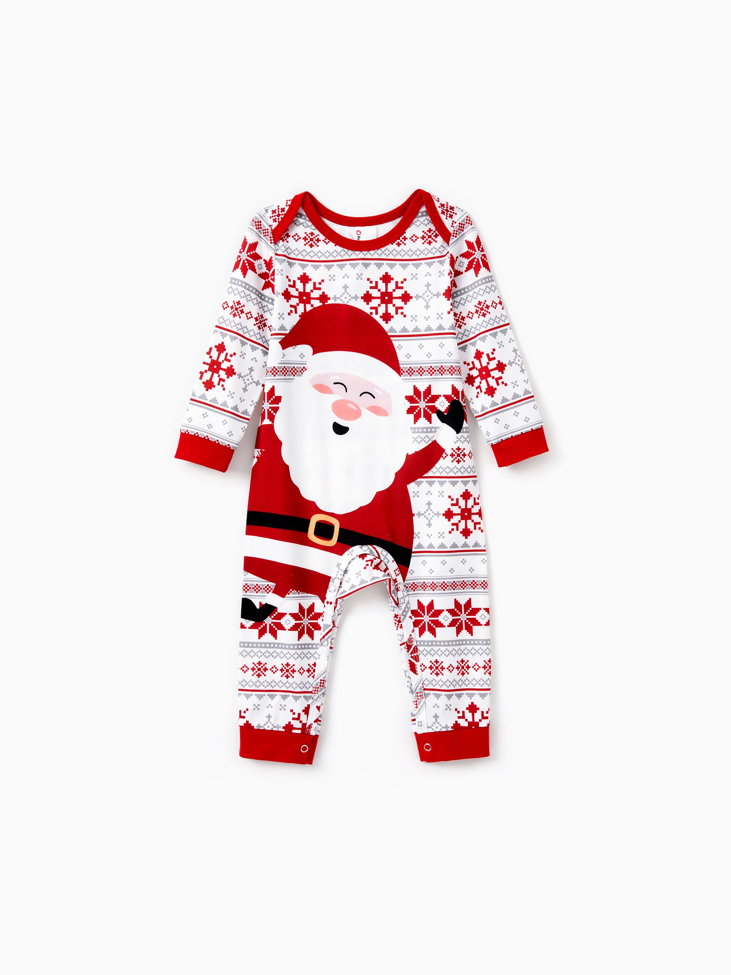 

Christmas Pajamas Family Matching Santa Claus Big Graphic Pajamas Sets with Pockets and Drawstring