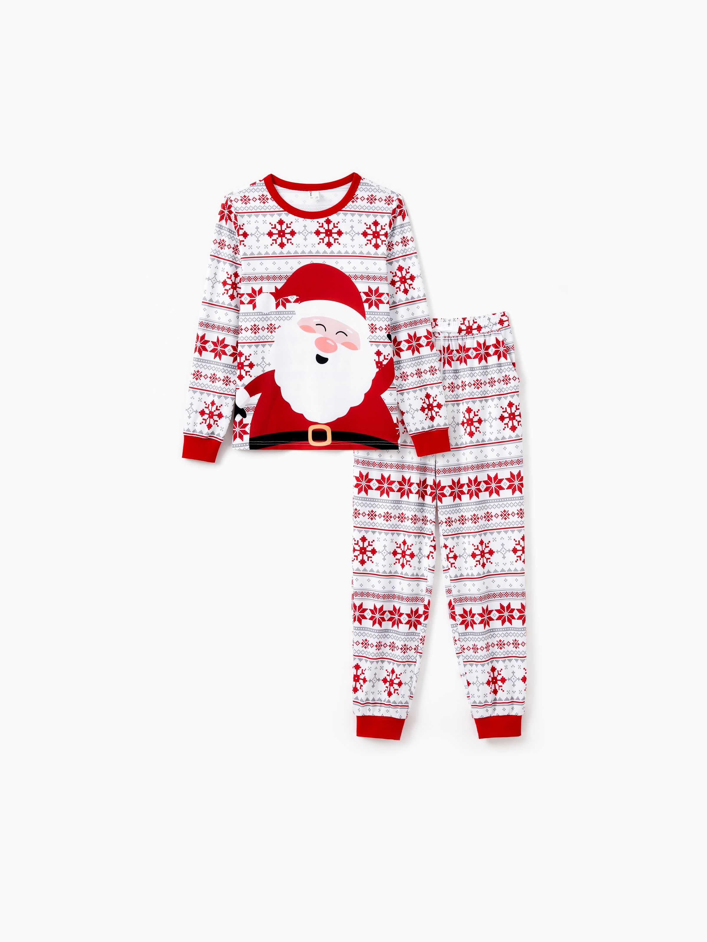 

Christmas Pajamas Family Matching Santa Claus Big Graphic Pajamas Sets with Pockets and Drawstring