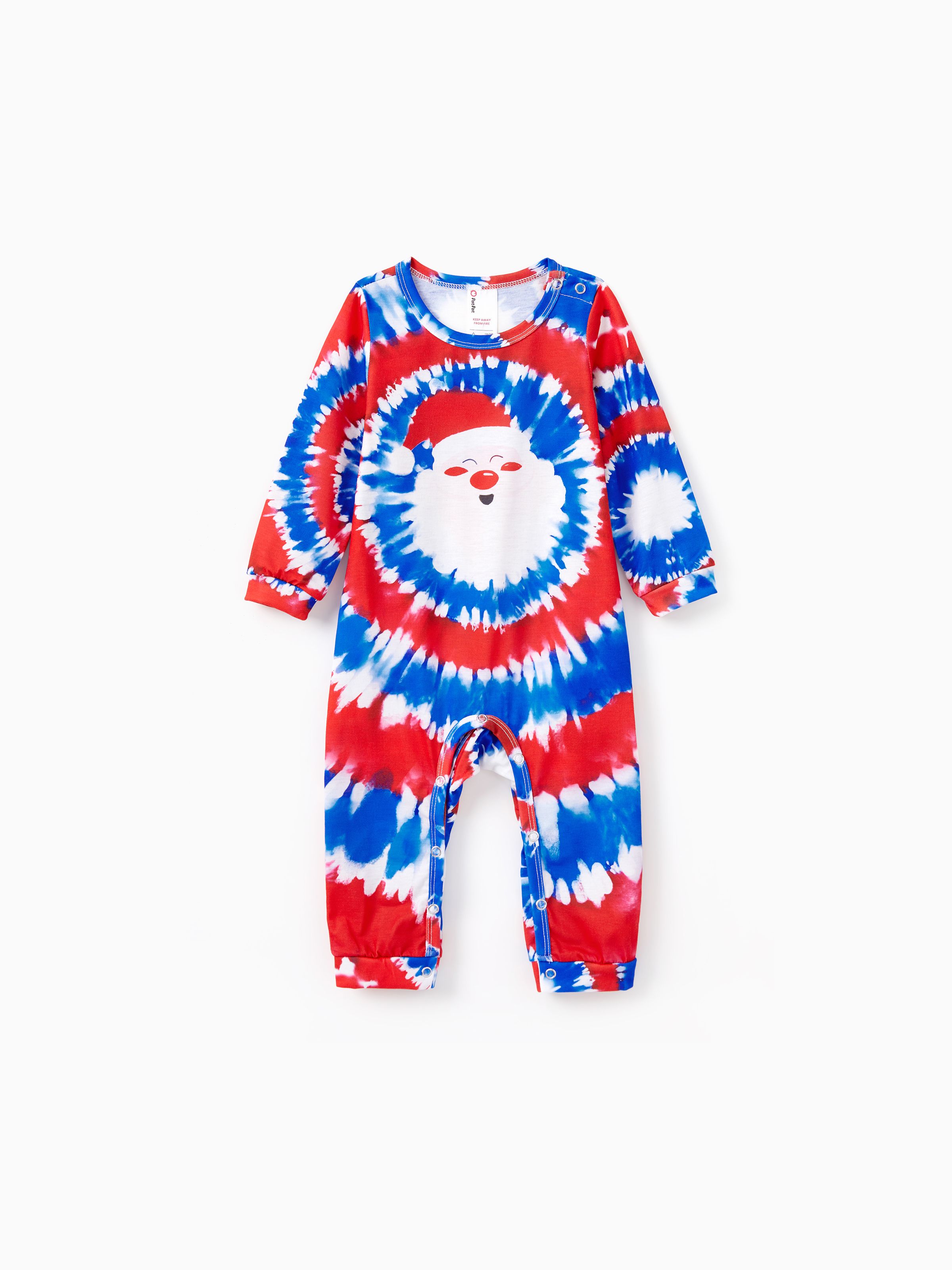 

Christmas Family Matching Twirly Tie Dye Santa Claus Pajamas Sets