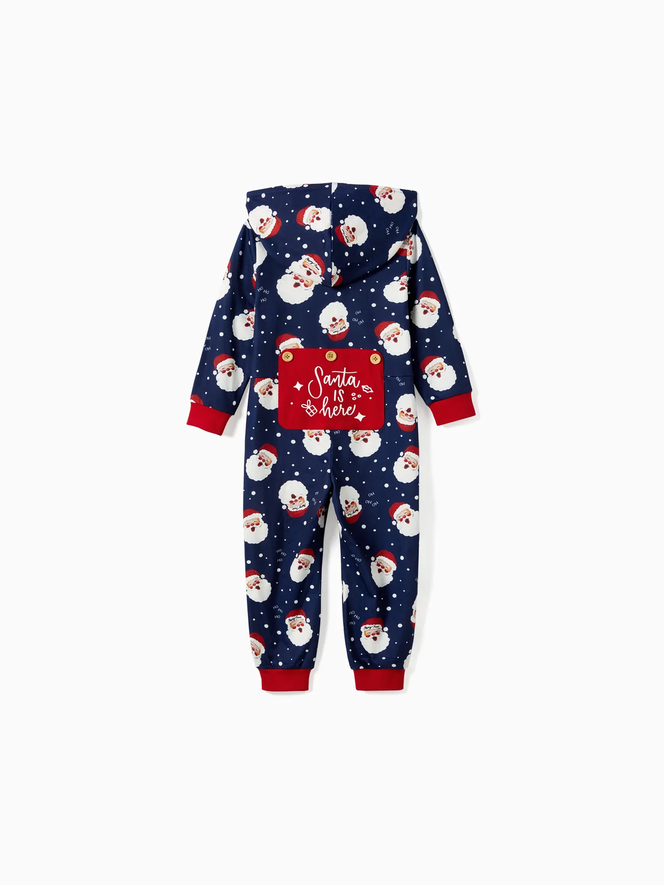 

Christmas Pajamas Santa Allover Print Family Matching Long-sleeve Hooded Onesies Pajamas Sets