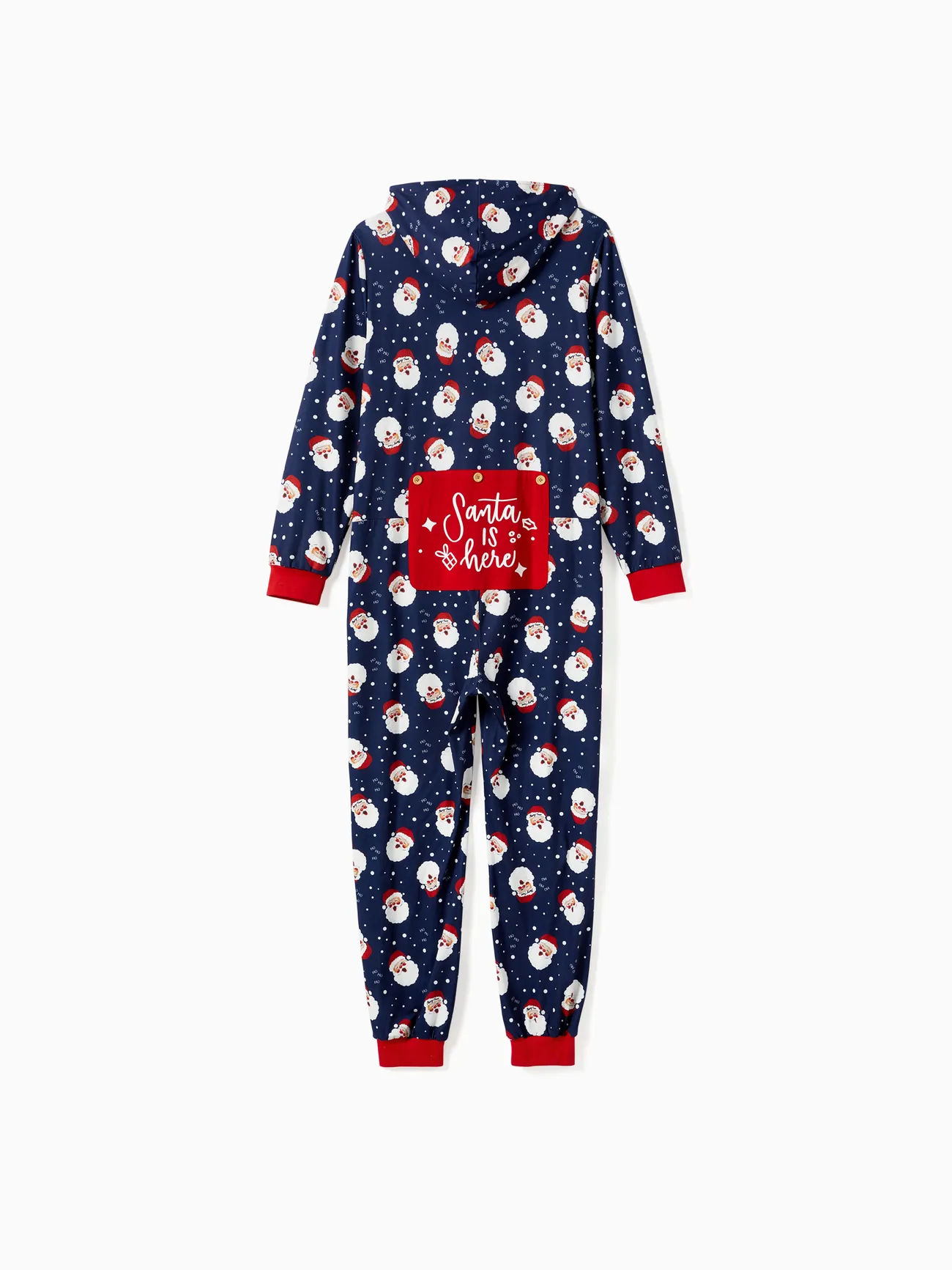 

Christmas Pajamas Santa Allover Print Family Matching Long-sleeve Hooded Onesies Pajamas Sets