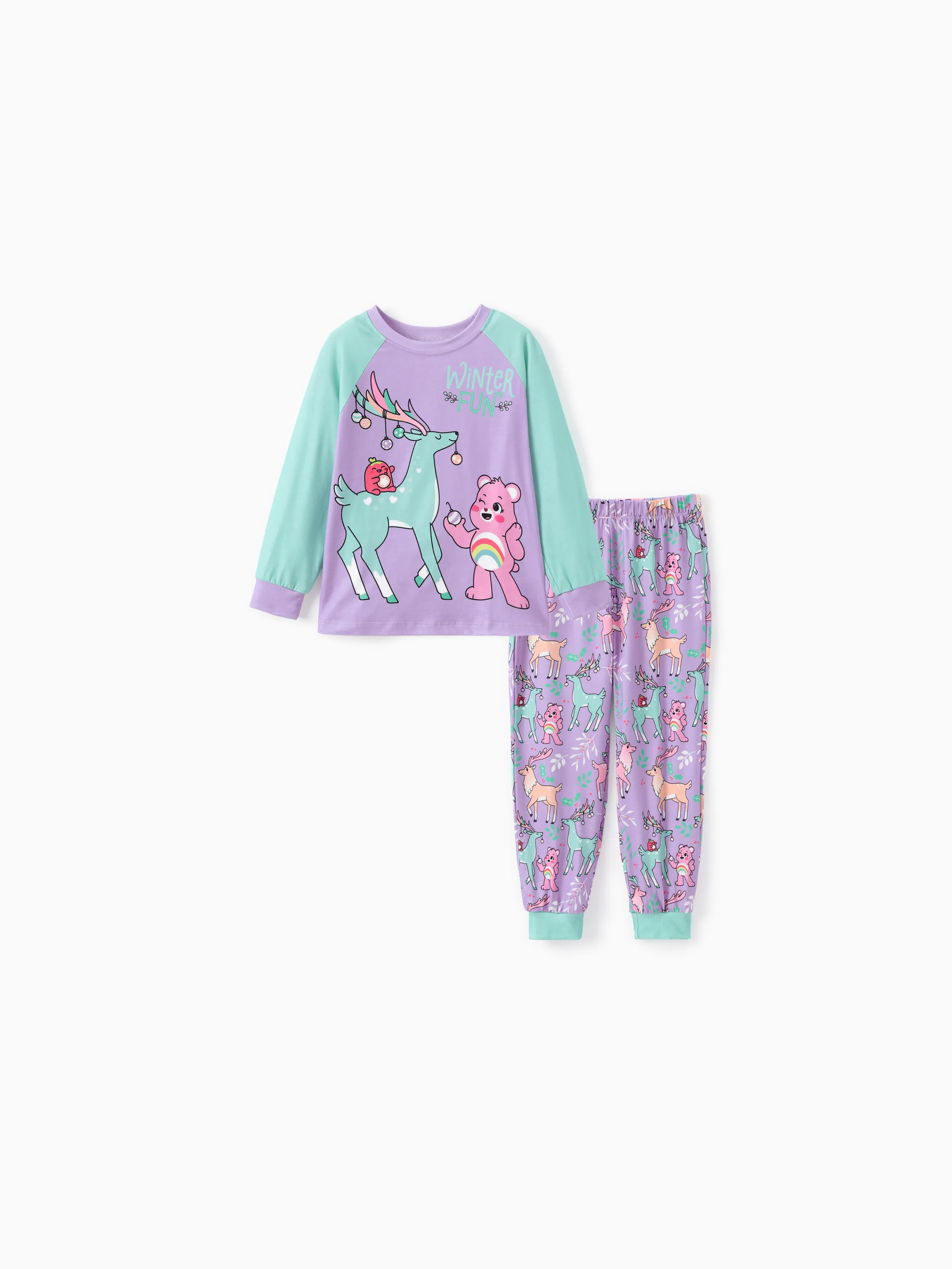 

Care Bears Mommy and Me Christmas Colorblock Long-sleeve Pajamas Set(Flame Resistant)