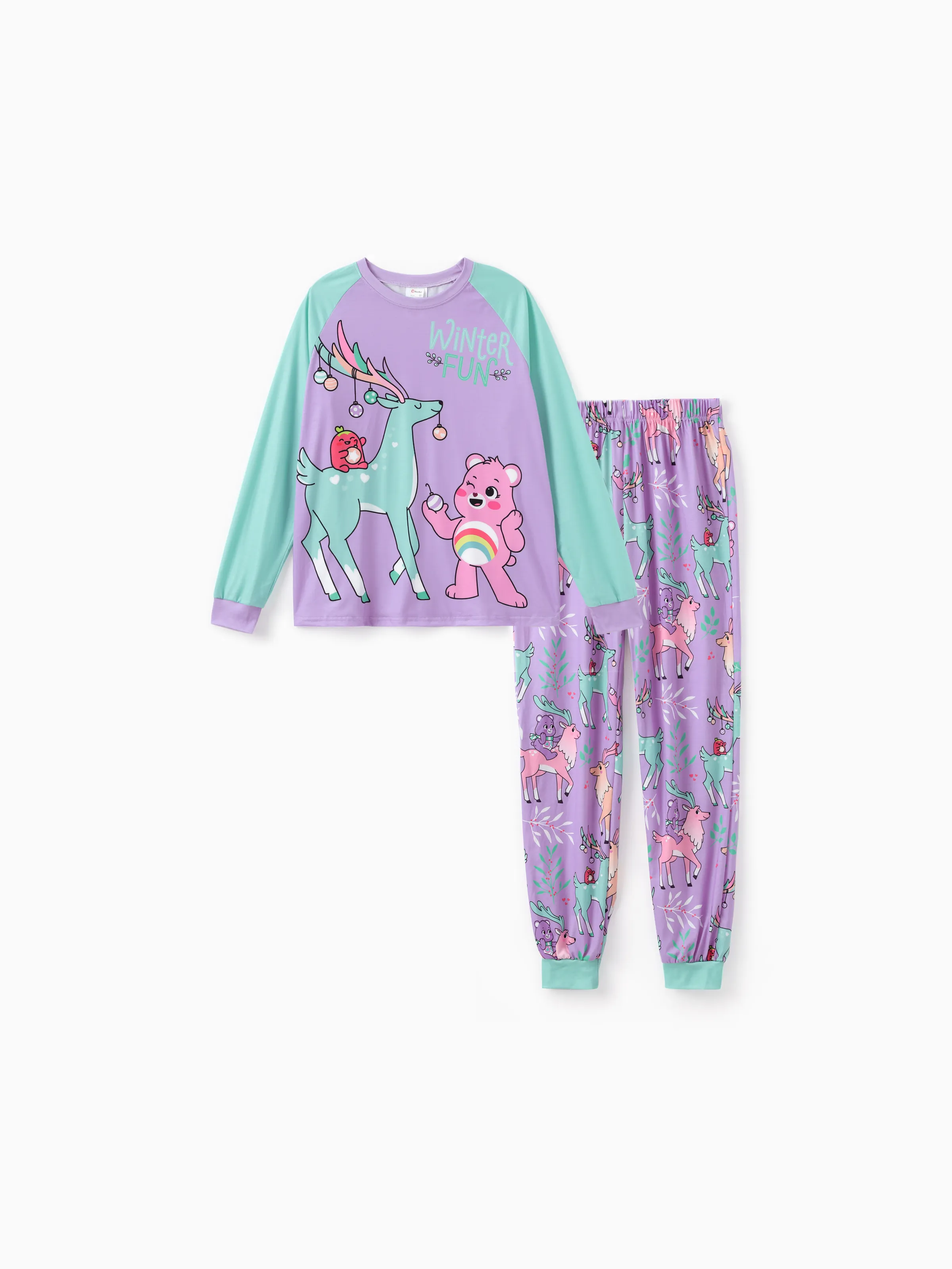 

Care Bears Mommy and Me Christmas Colorblock Long-sleeve Pajamas Set(Flame Resistant)