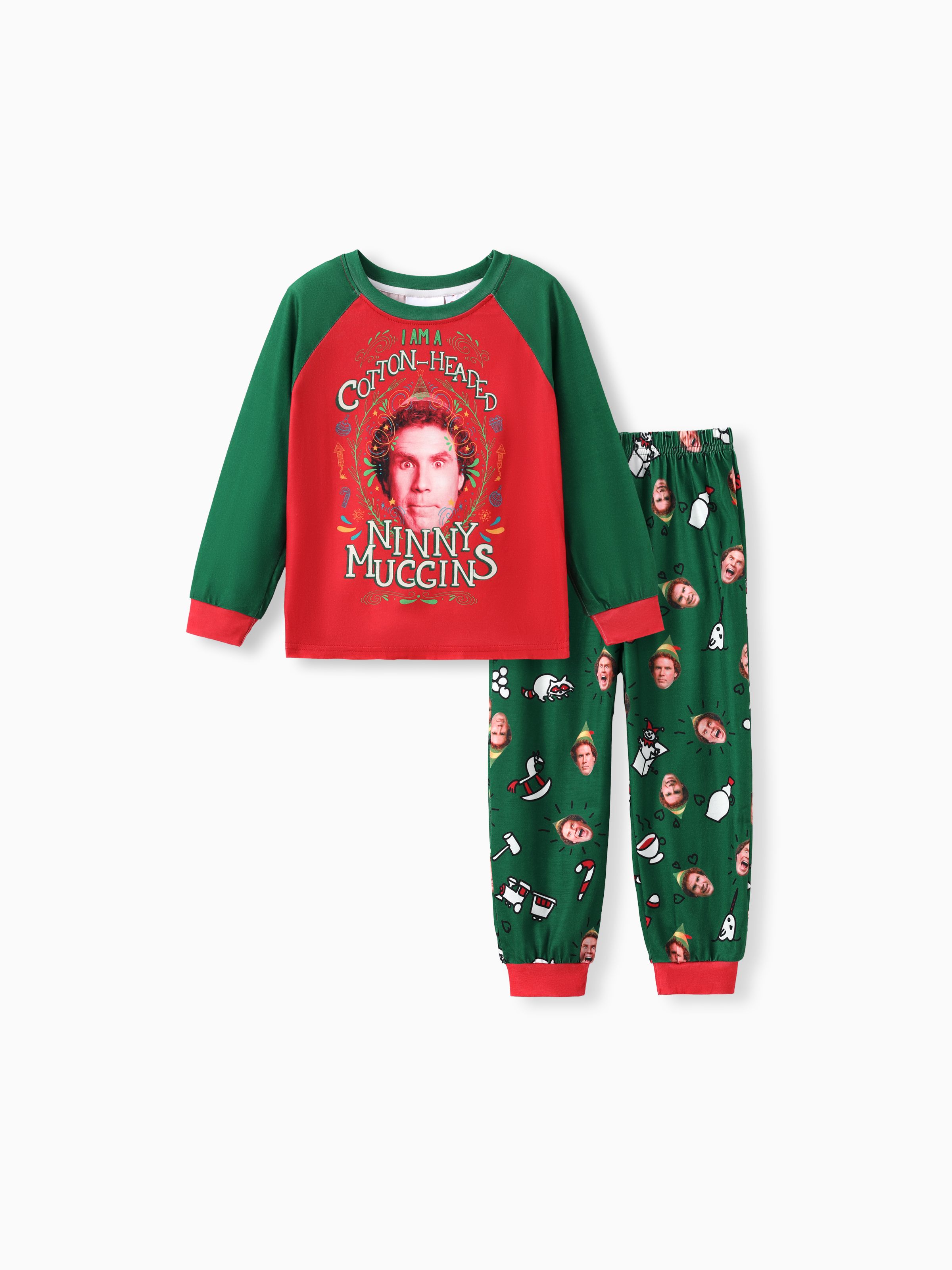 

ELF Family Matching Christmas Character Print Pajamas Sets (Flame Resistant)