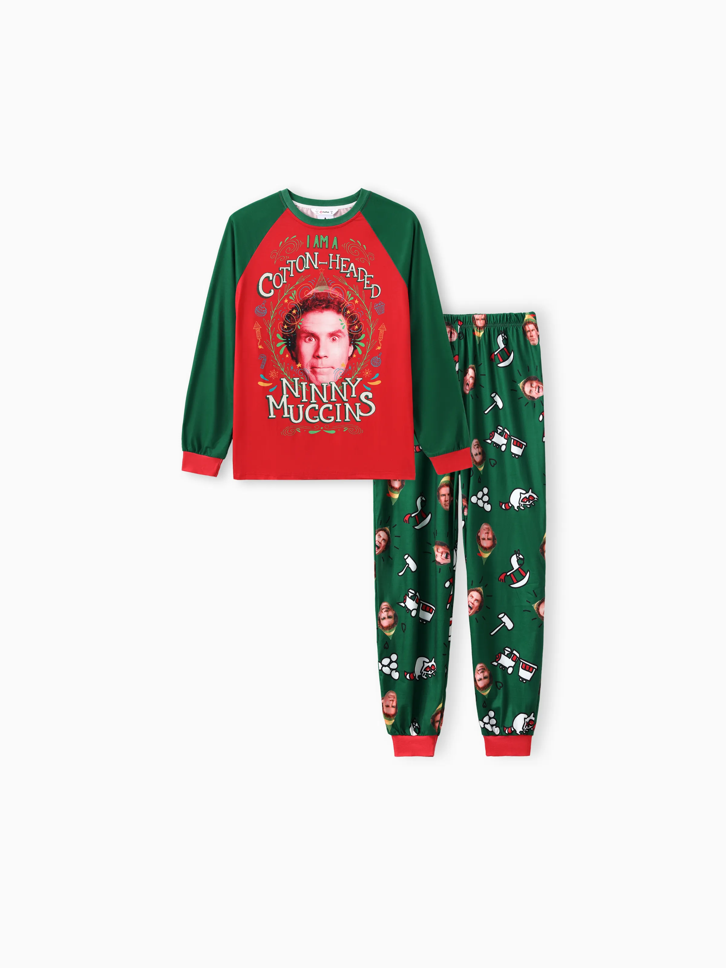 

ELF Family Matching Christmas Character Print Pajamas Sets (Flame Resistant)