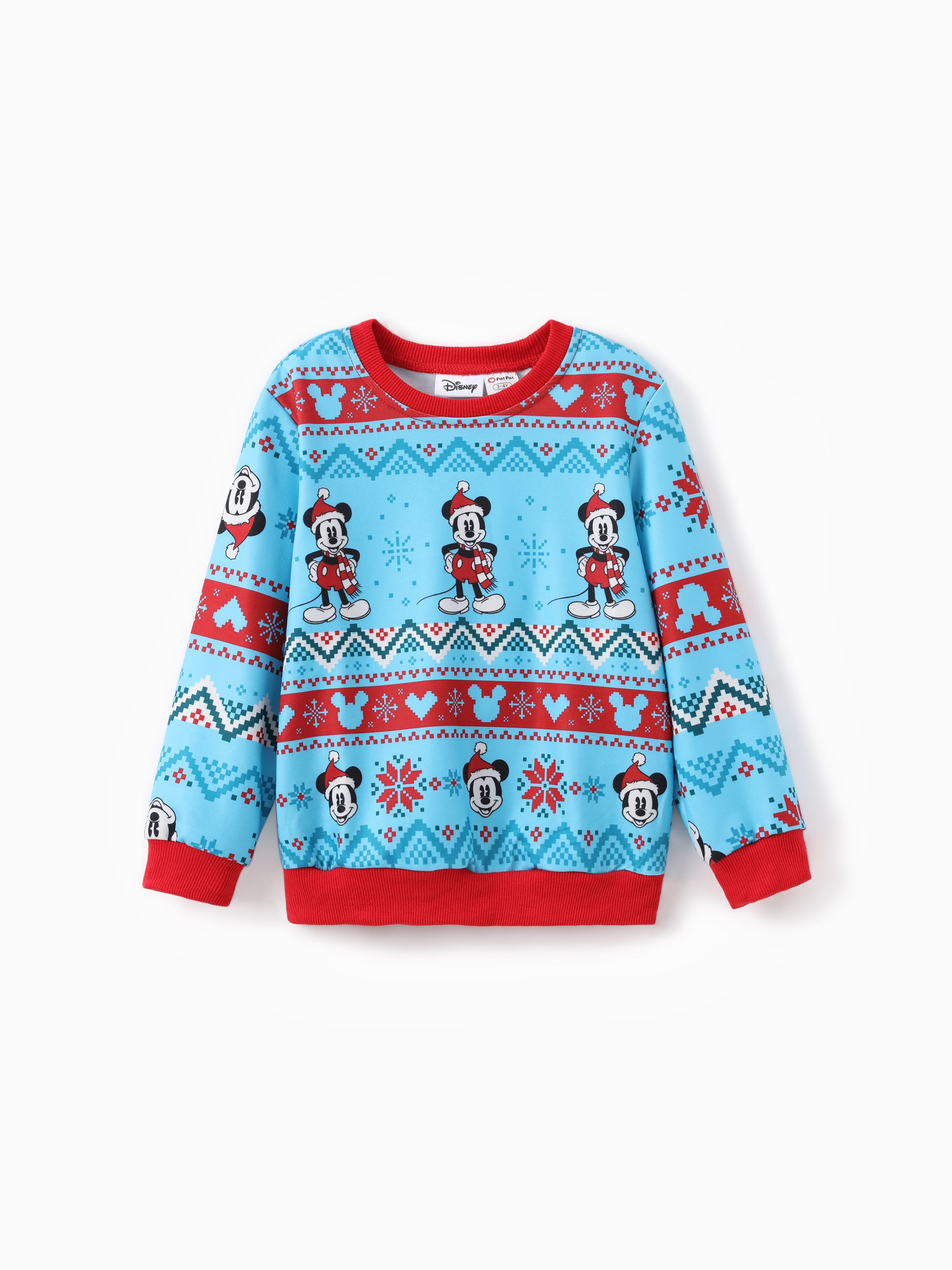 

Disney Mickey and Friends Family Matching Christmas Character Allover Print Sweatshirt