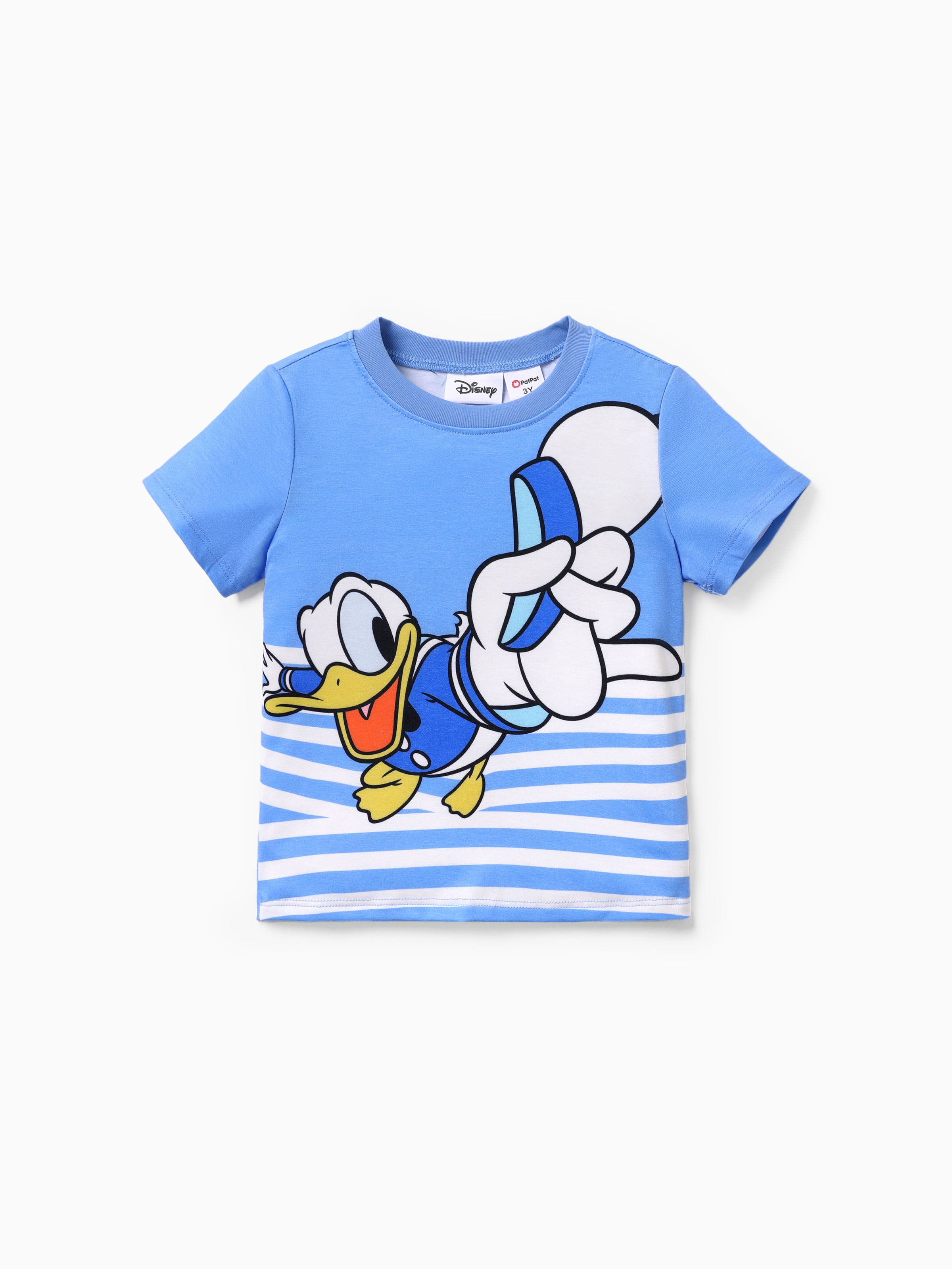 

Disney Mickey and Minnie kid boy/girl character pattern round neck T-shirt