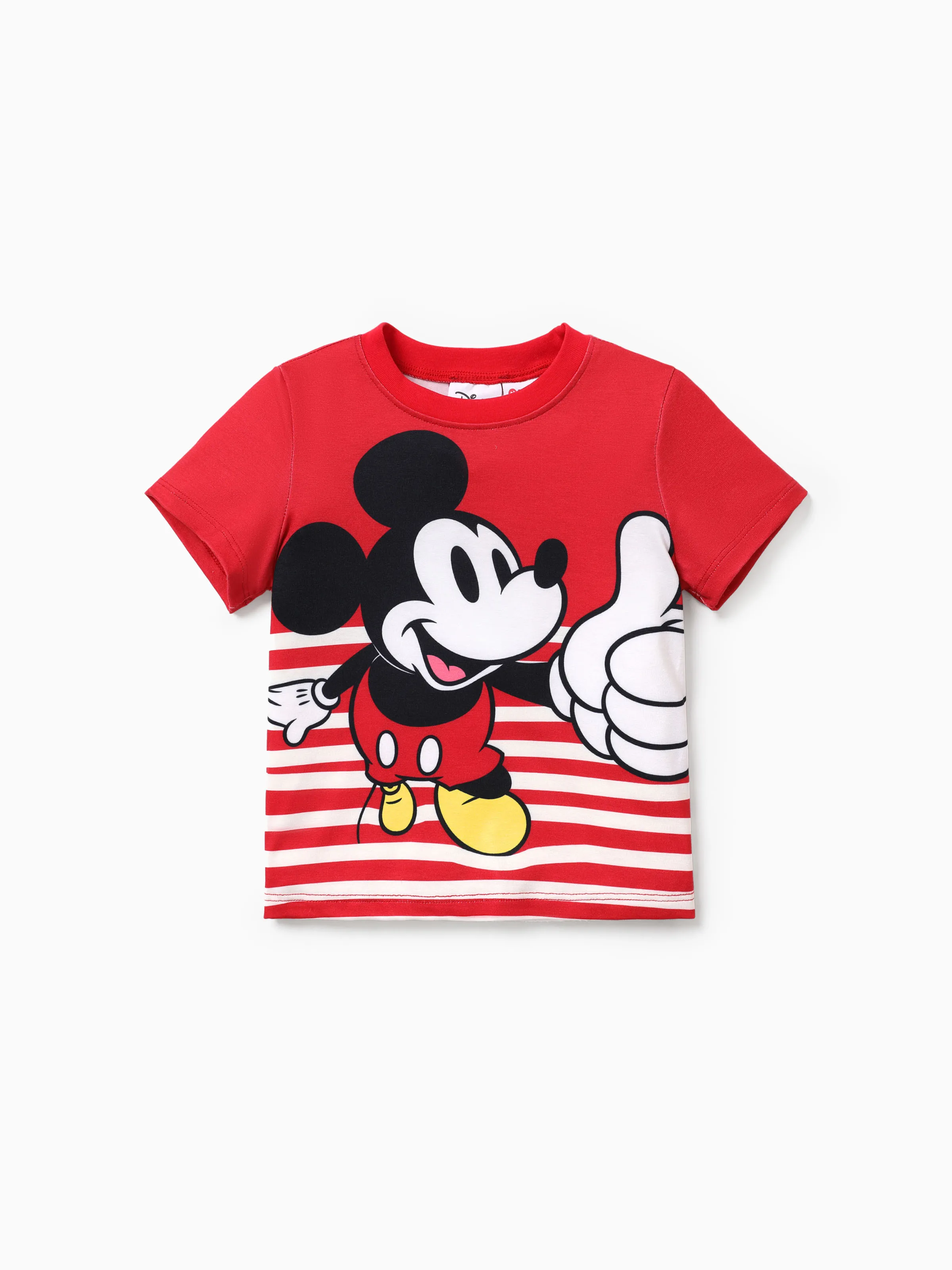 

Disney Mickey and Minnie kid boy/girl character pattern round neck T-shirt