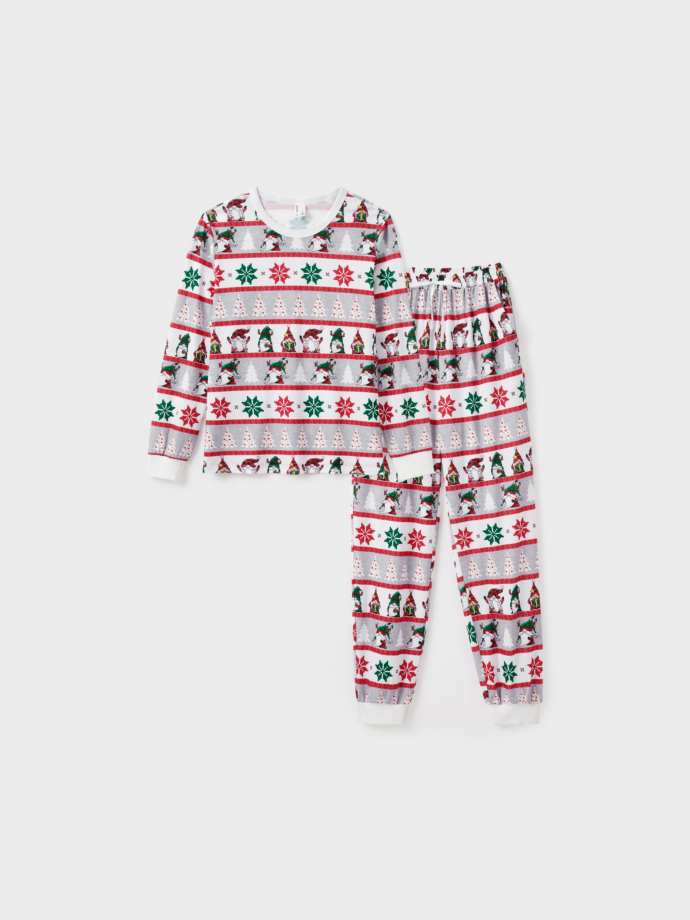 

Christmas Pajamas Matching Outfits Allover Pattern Gnome PJs Sets