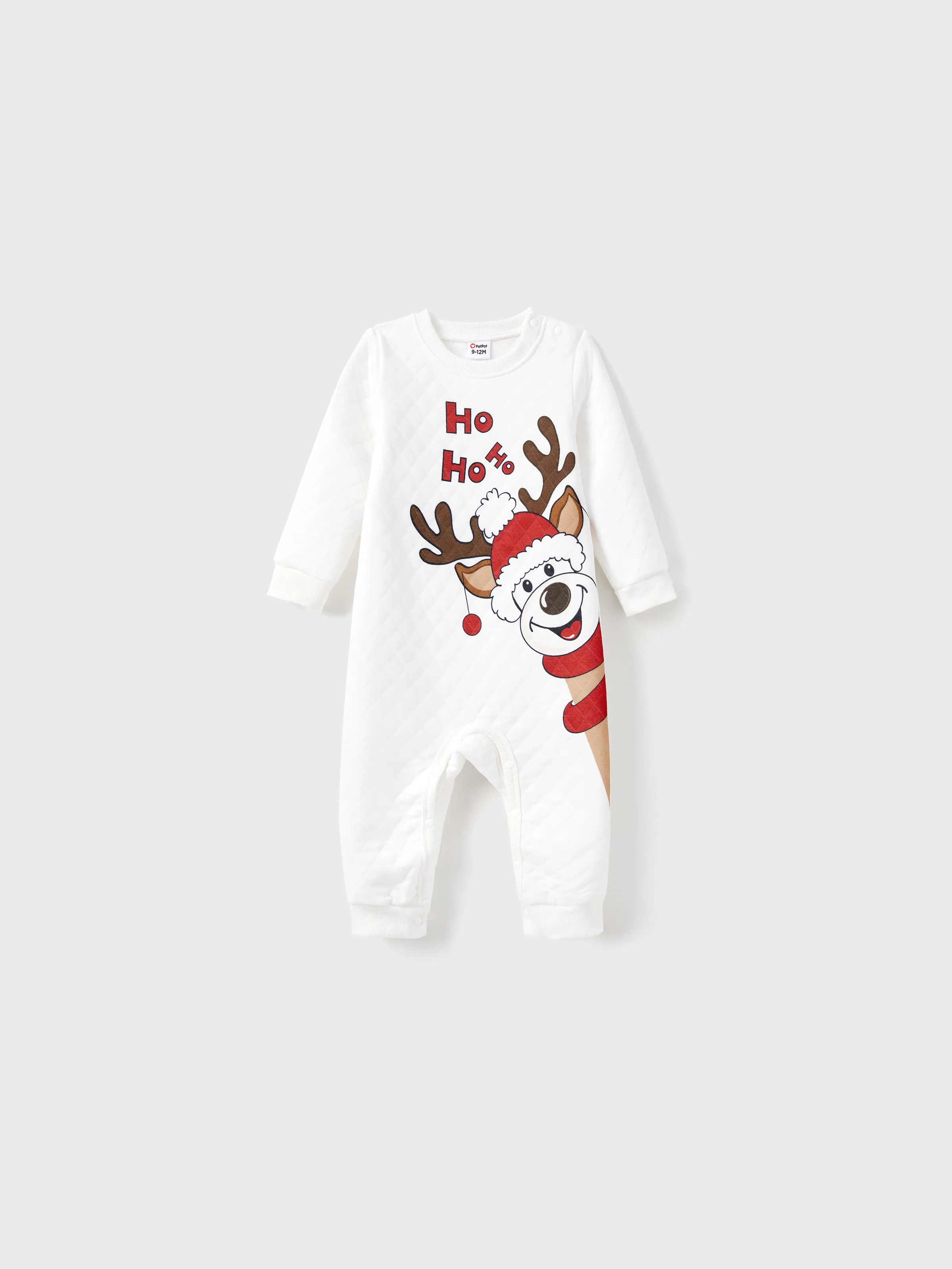 

Christmas Family Matching Reindeer Print Long-sleeve Tops