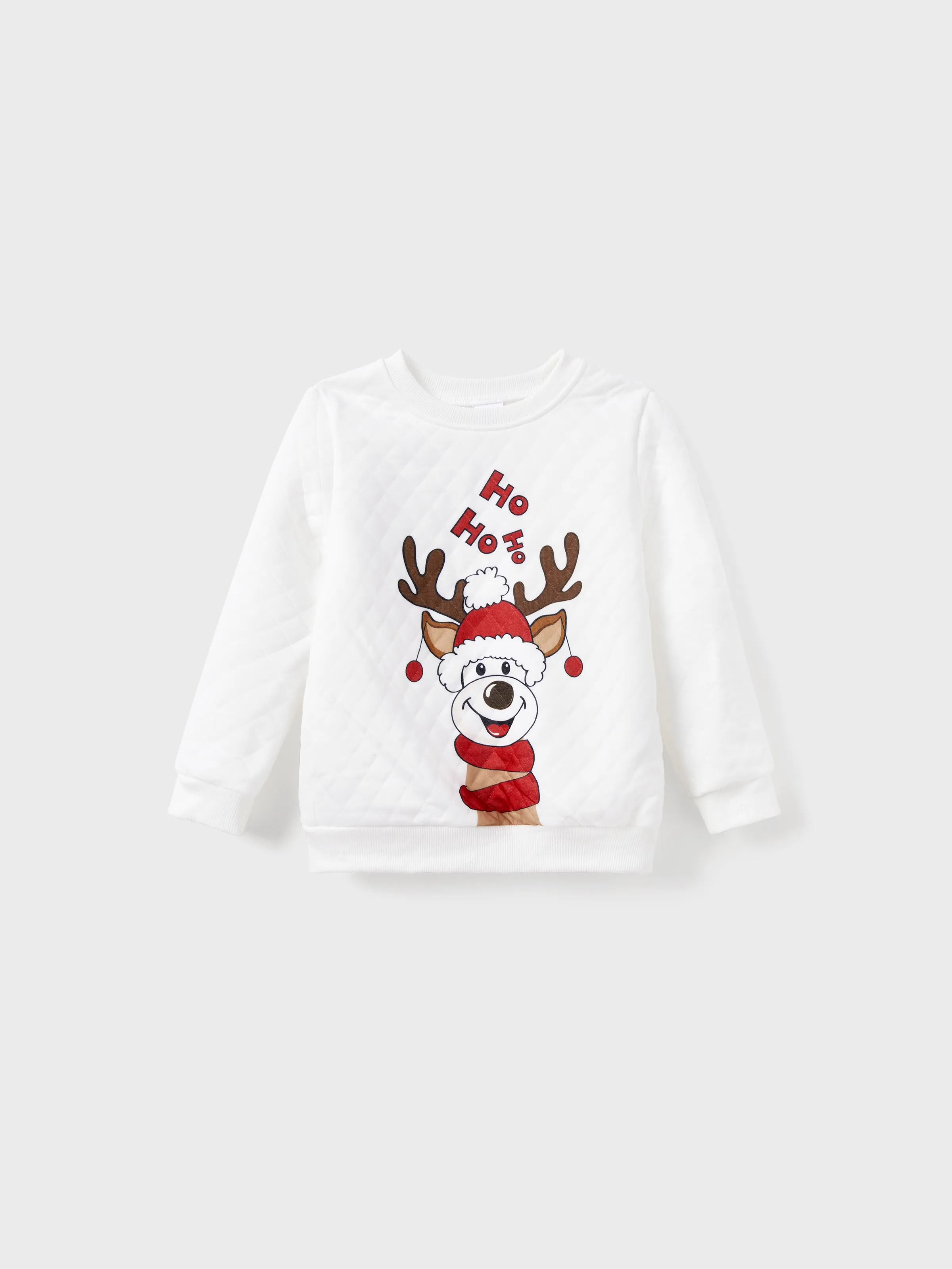 

Christmas Family Matching Reindeer Print Long-sleeve Tops