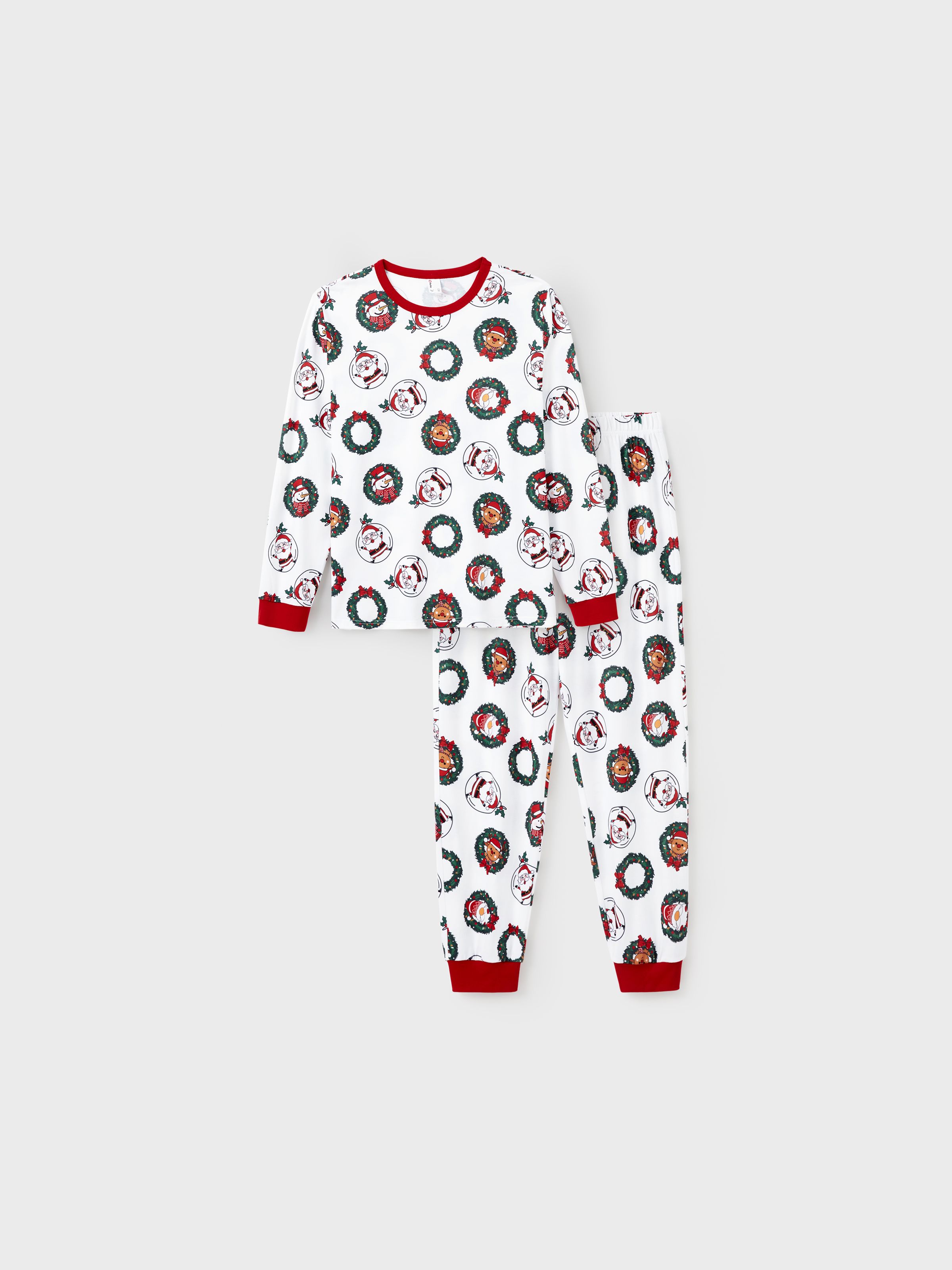 

Christmas Pajamas Family Matching Santa & Reindeer Wreath Pajamas Sets